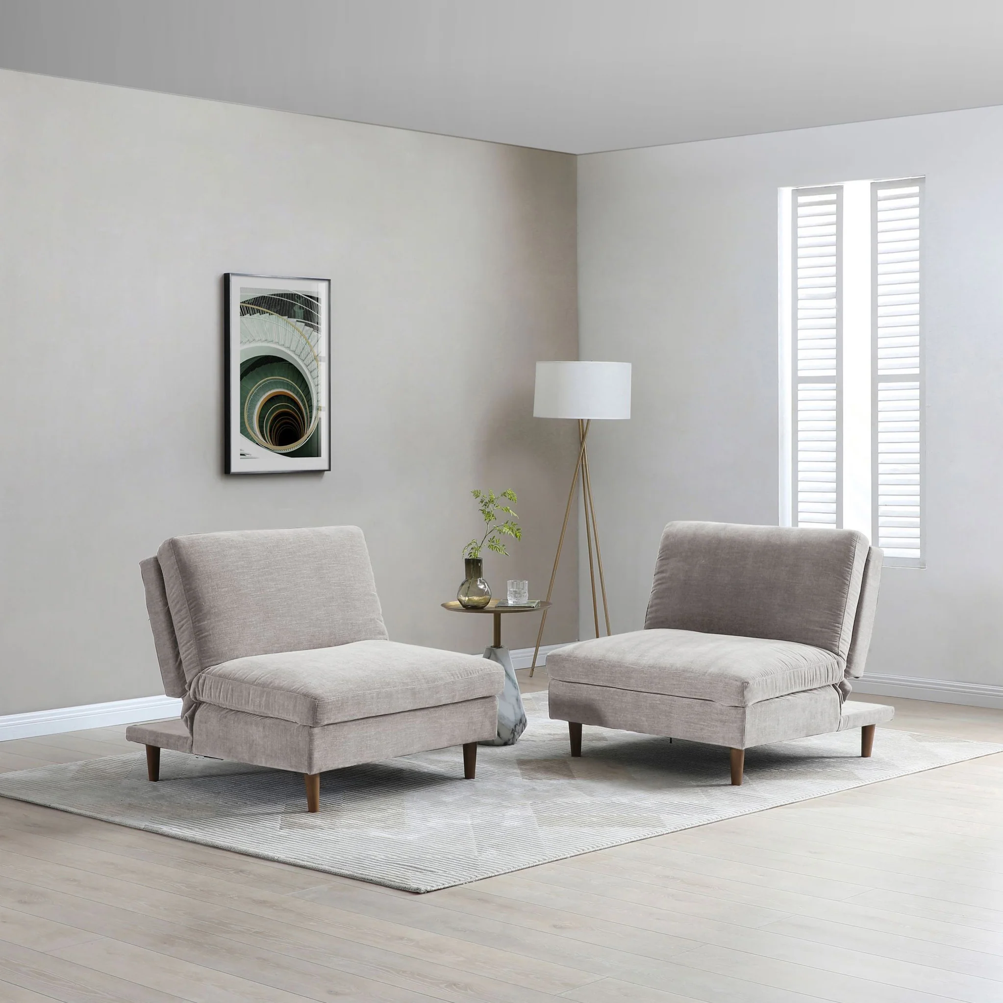 Carrington Chenille Click Clack Lounge Chair - Image 21