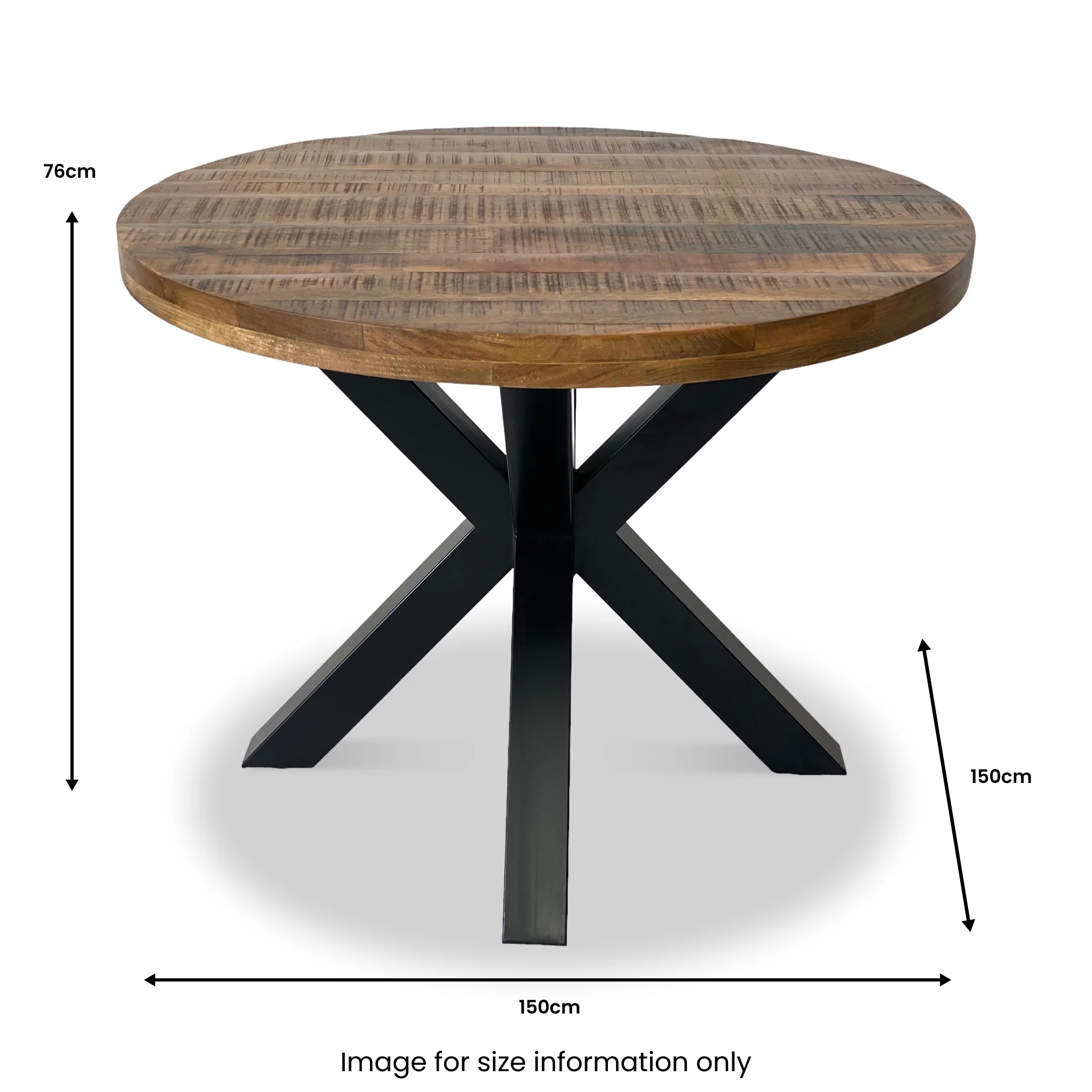 Carrow 150cm Round Dining Table - Image 4
