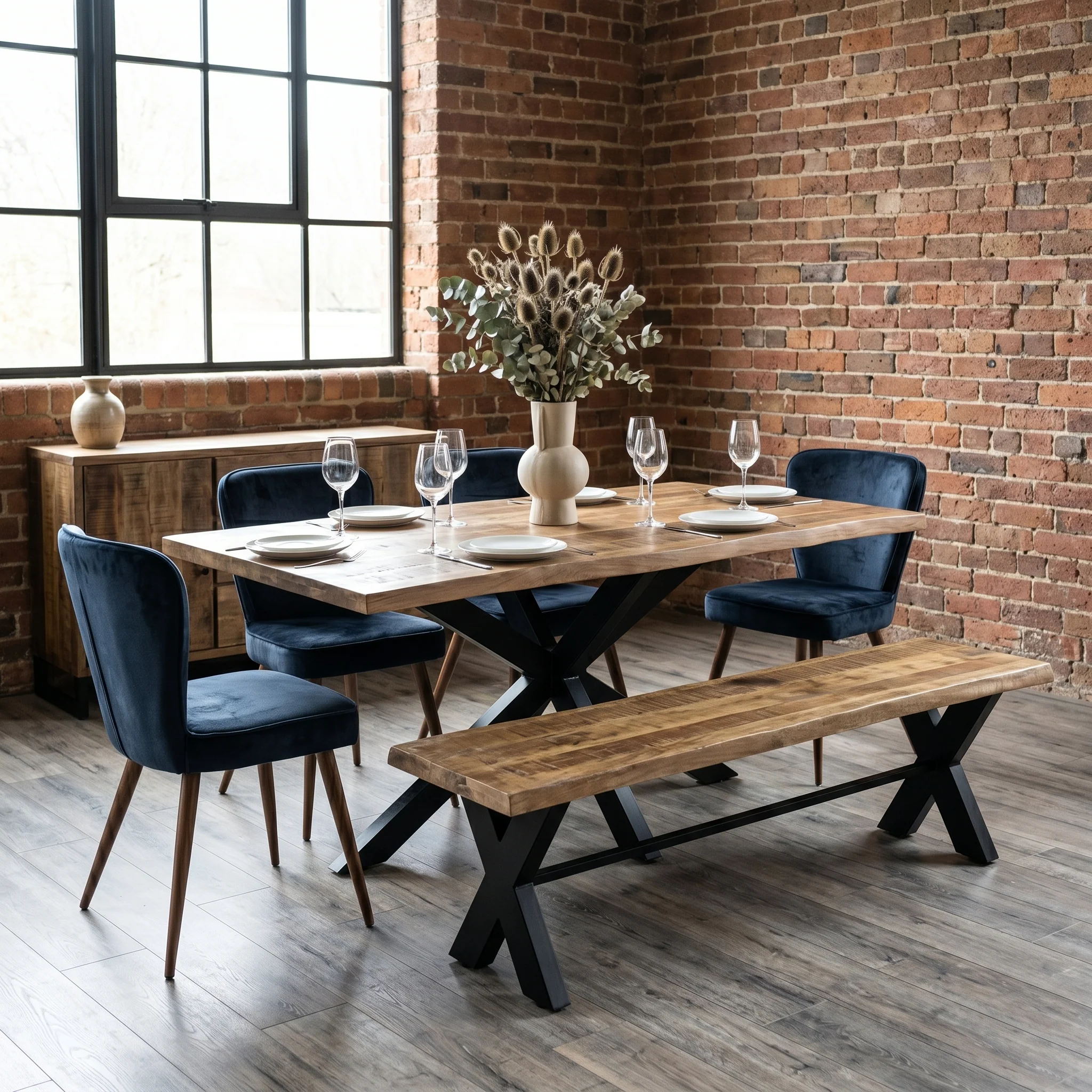 Carrow 180cm Mango Wood Dining Table - Image 2