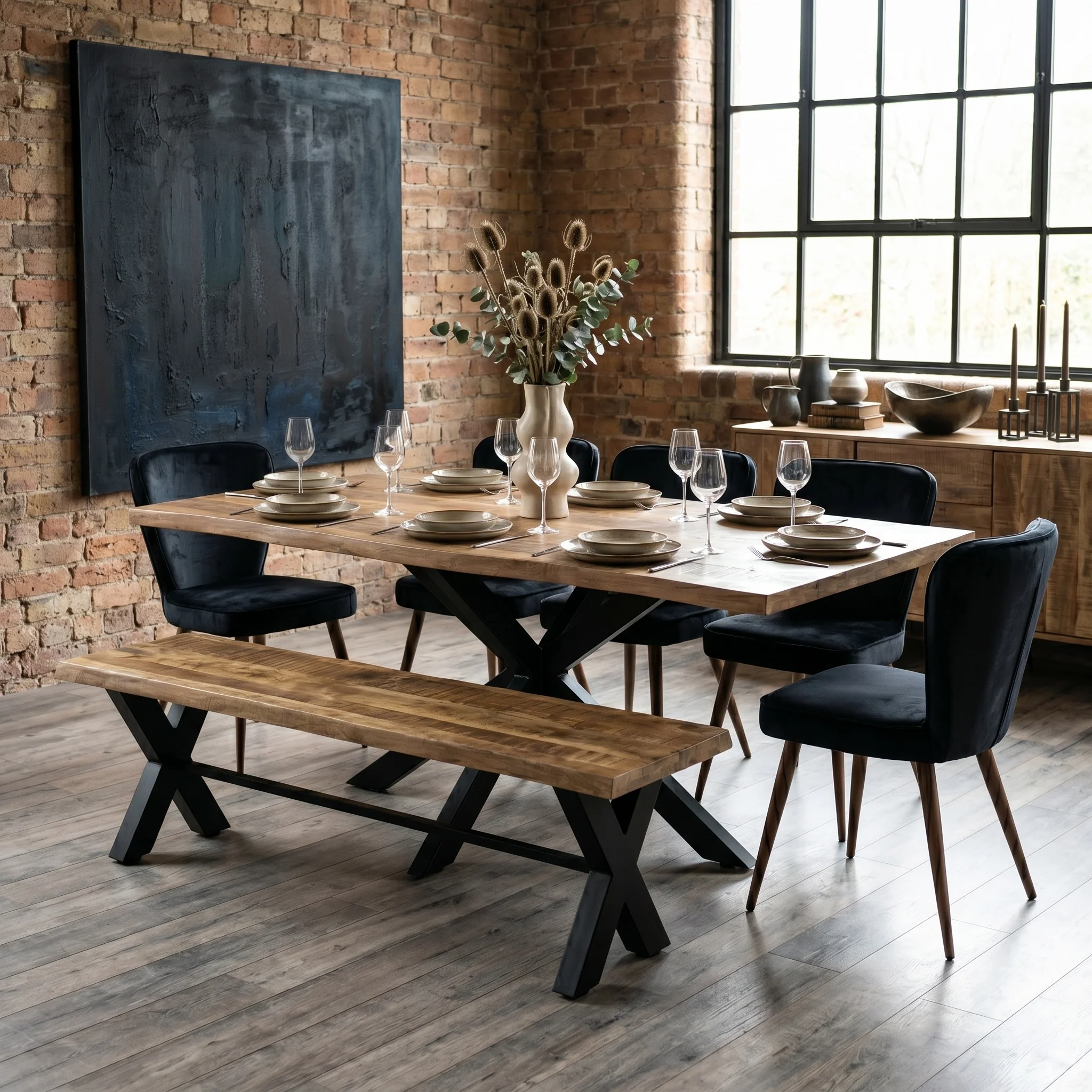 Carrow 200cm Mango Wood Dining Table - Image 2