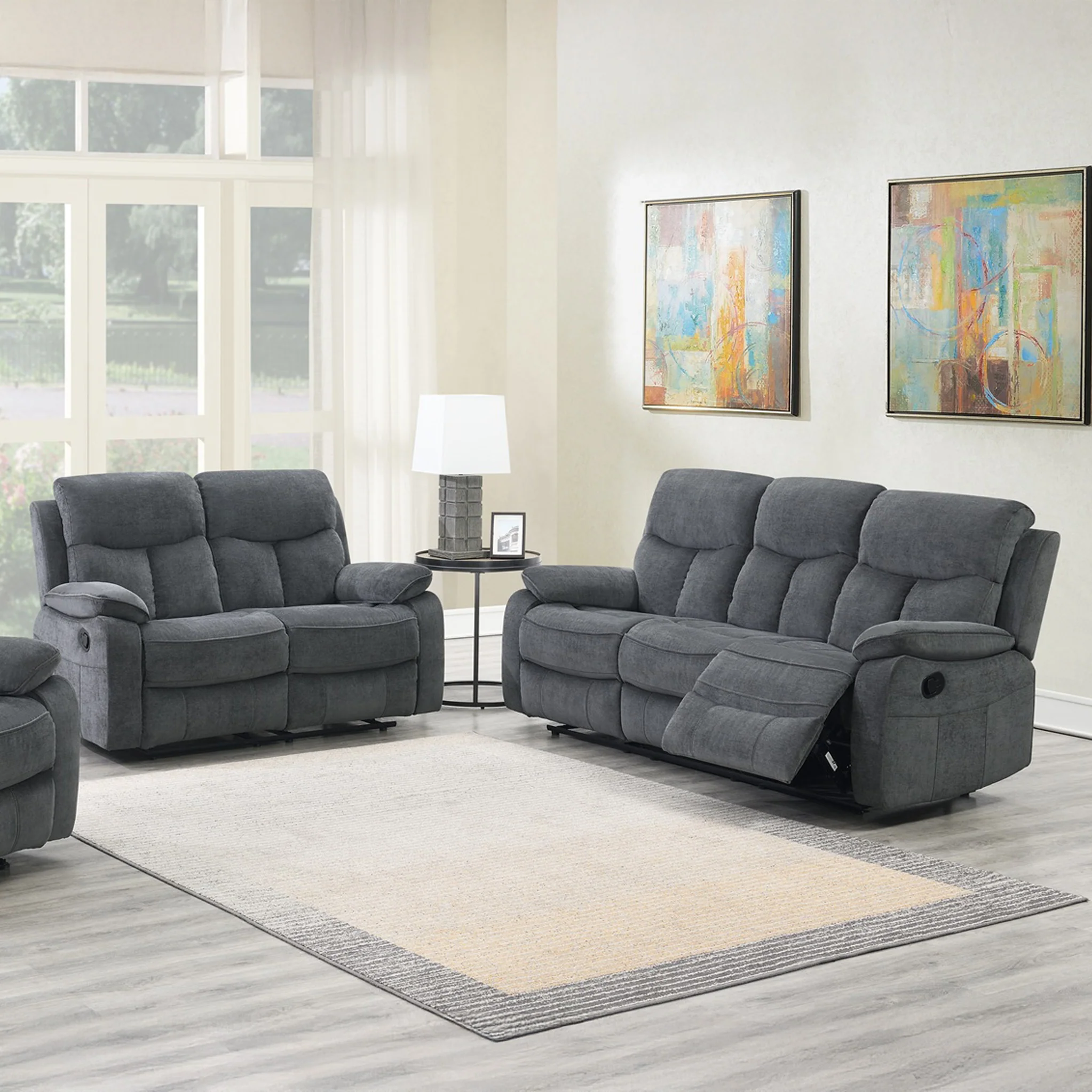 Carson Manual 2 Seater Recliner Sofa - Image 3