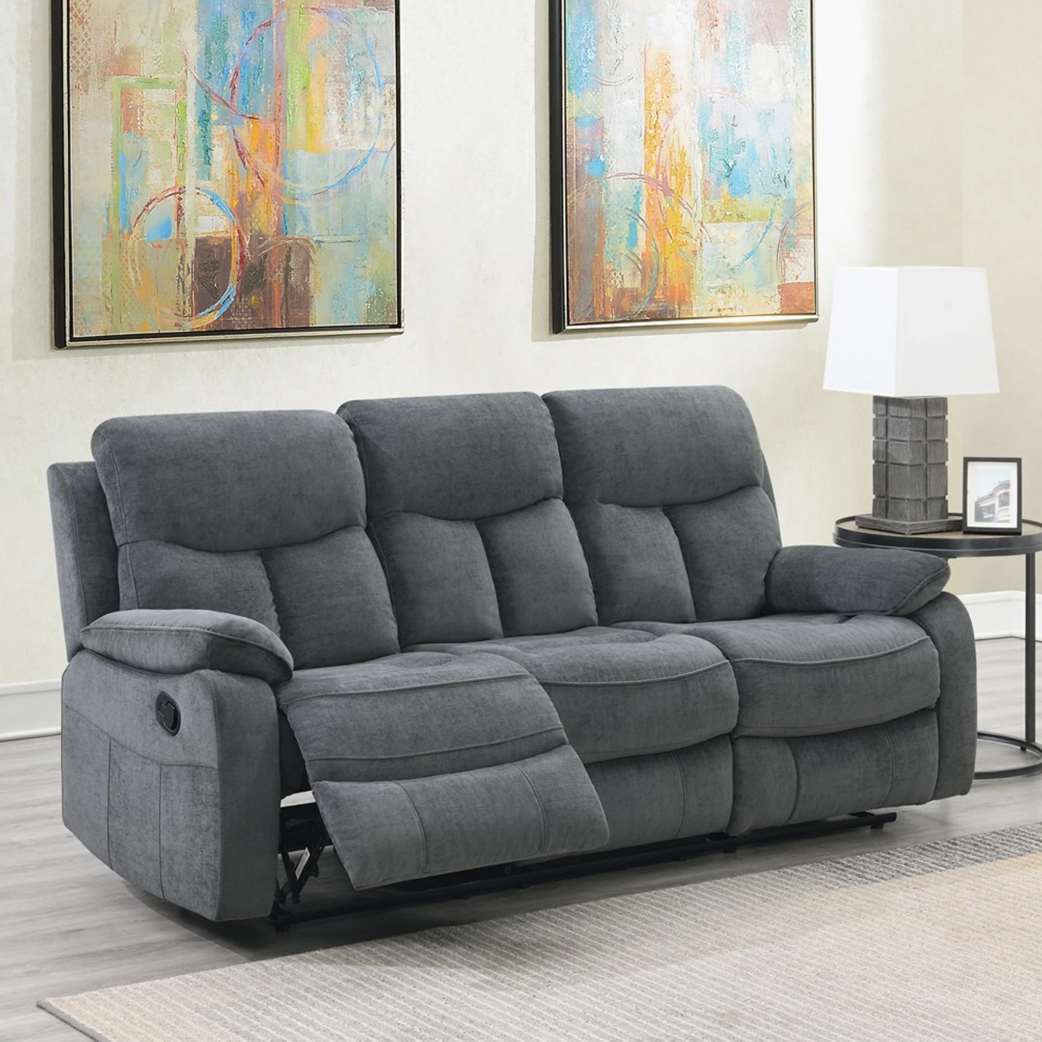 Carson Manual 3 Seater Recliner Sofa - Image 2