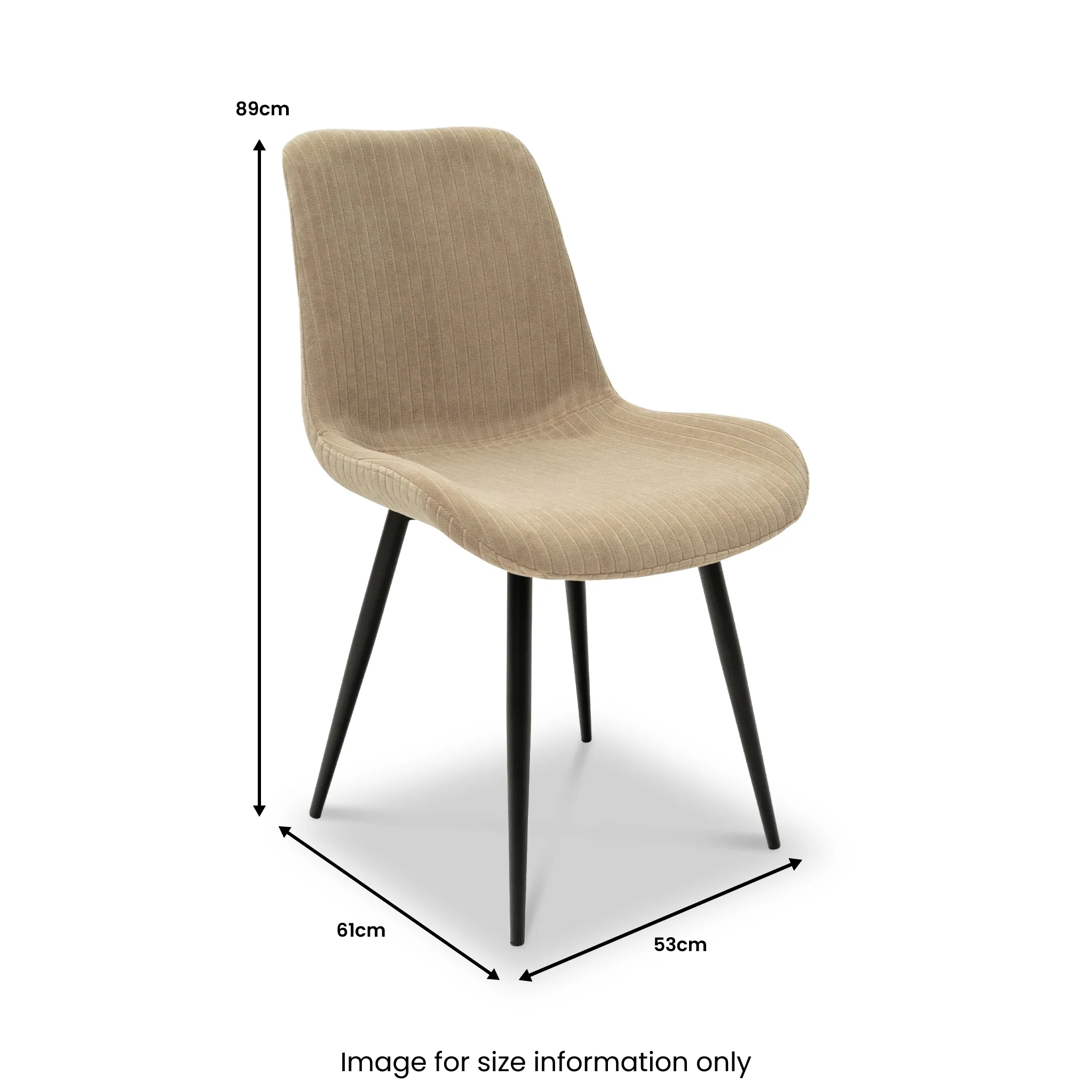 Carter Soft Touch Fabric Dining Chair - Image 6