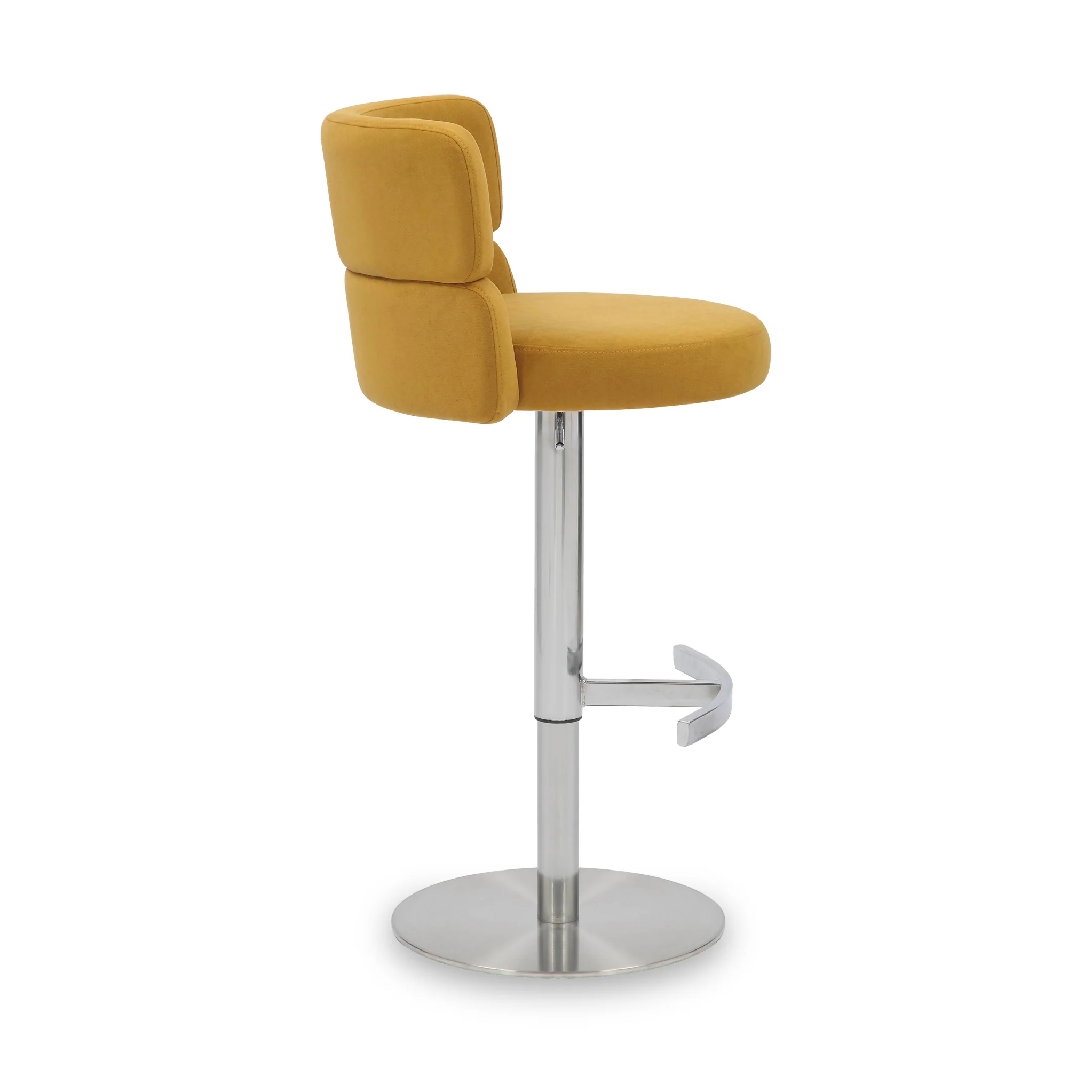 Carvell Brushed Velvet Bar Stool - Image 4