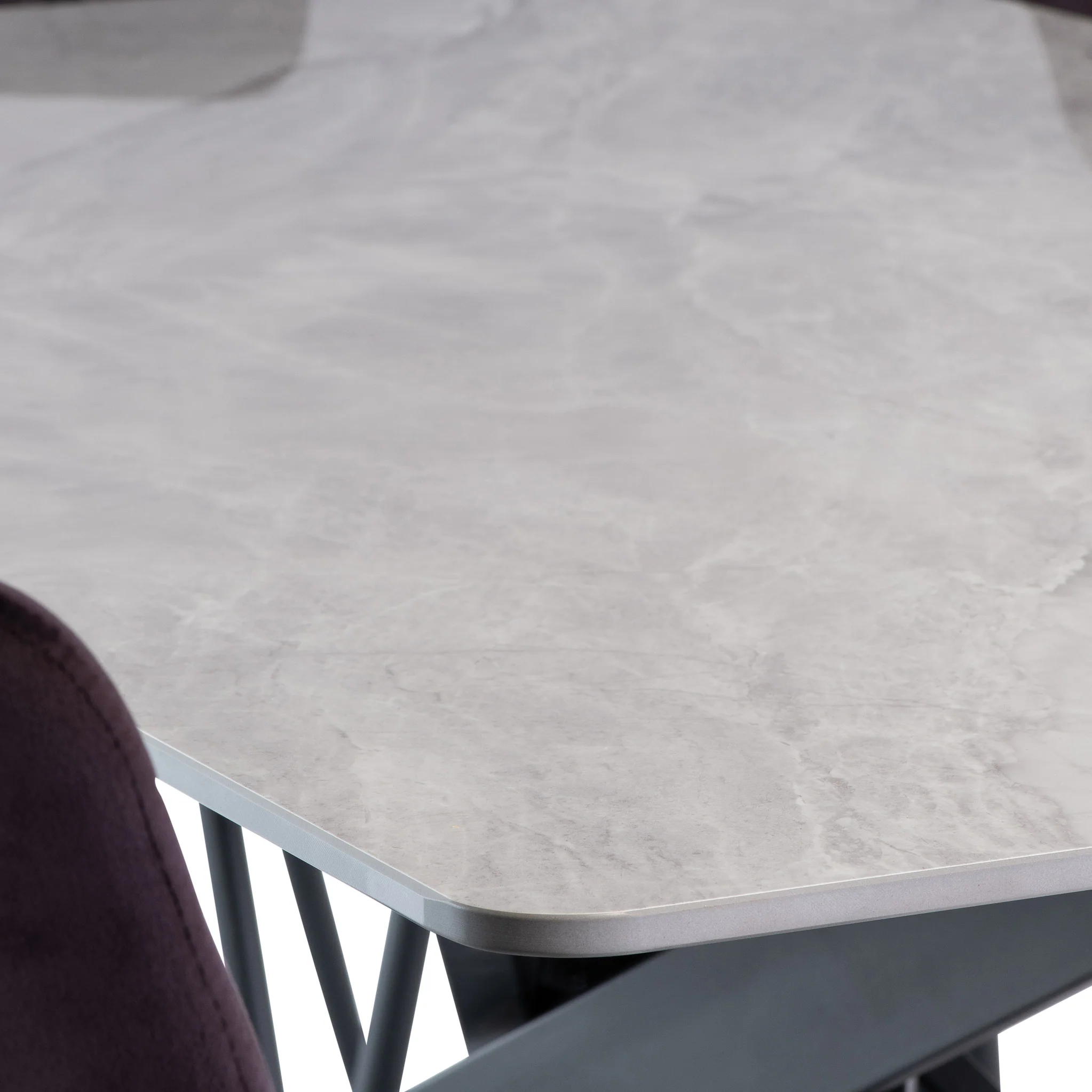 Casey Grey 160cm Sintered Stone Dining Table - Image 3