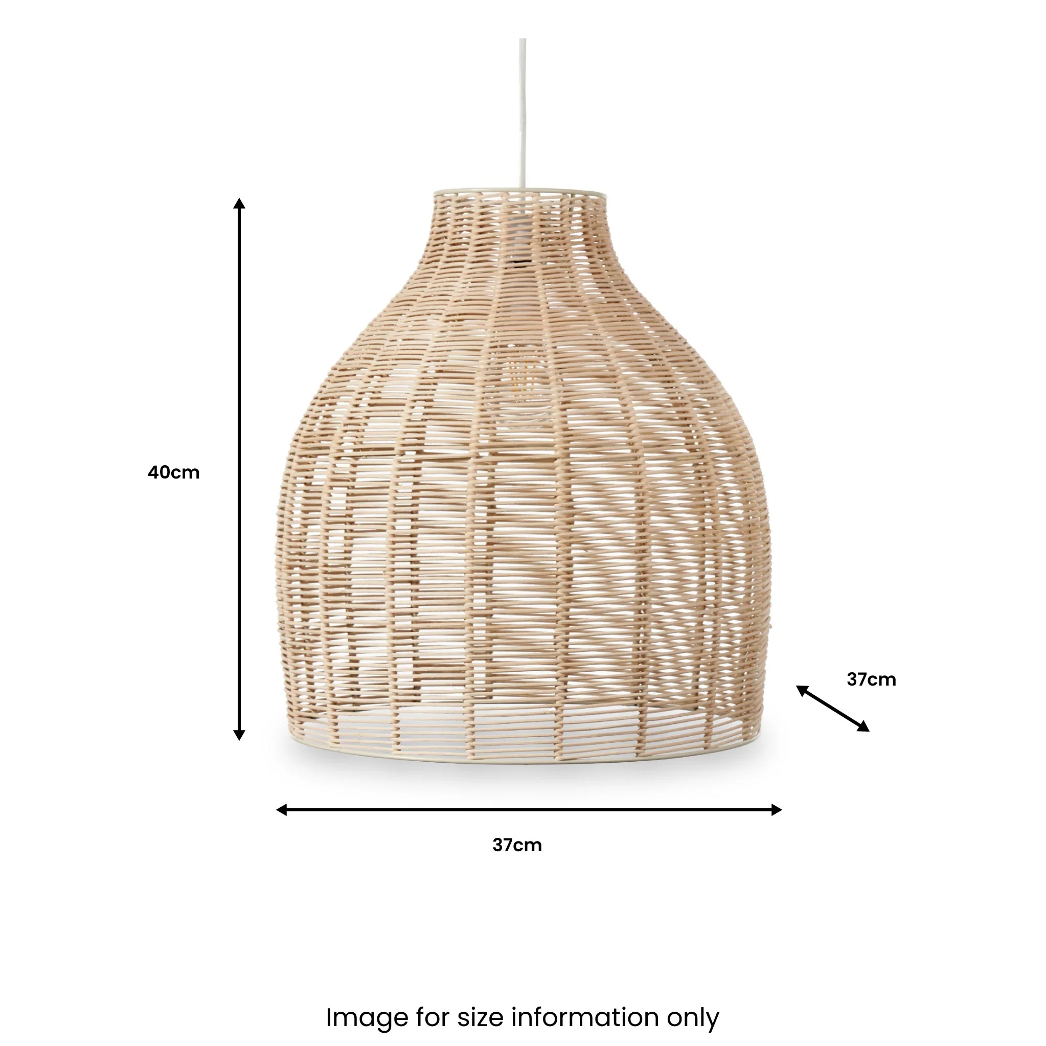 Caswell Natural Rattan Coche Pendant - Image 5