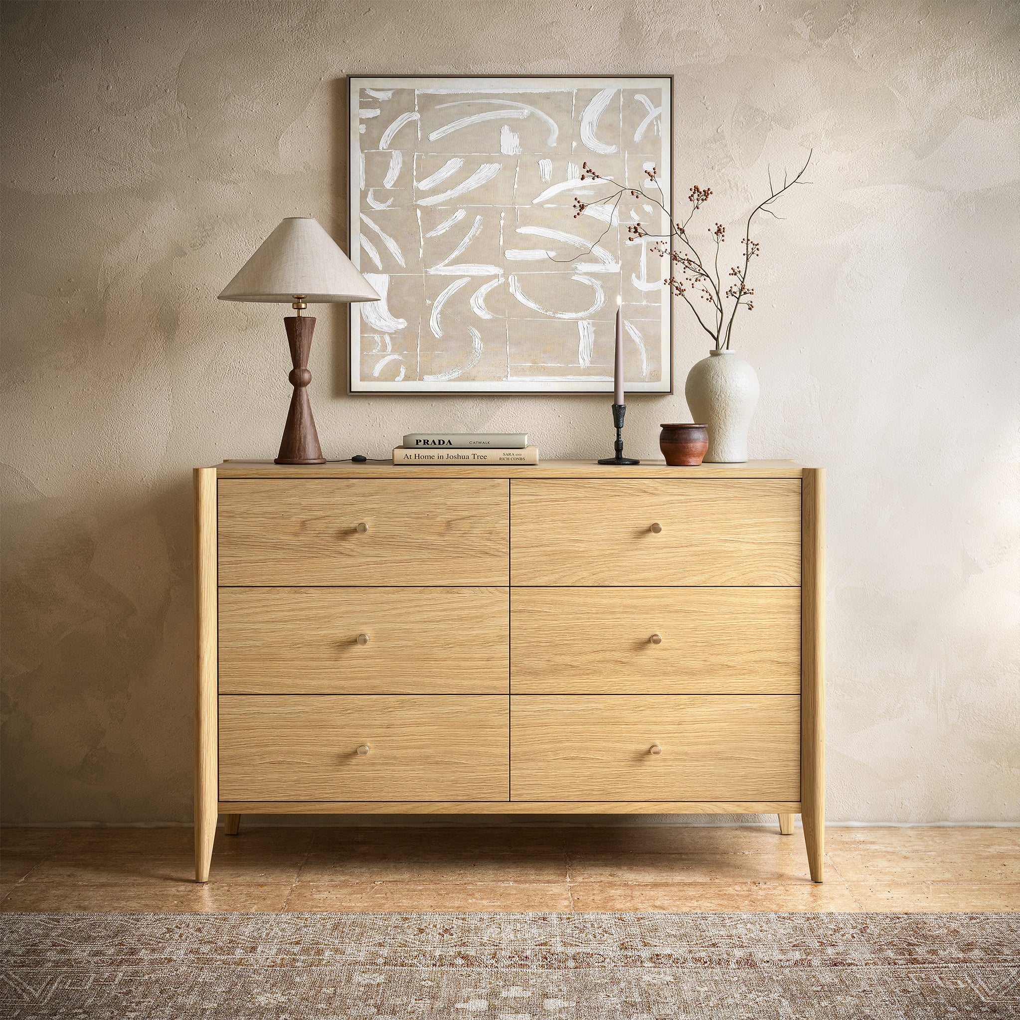 Cavell Oak 6 Drawer Chest - Image 2