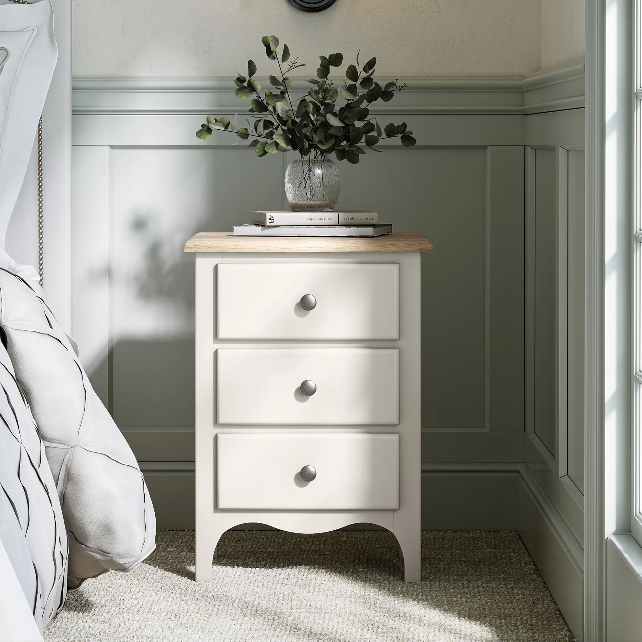 Celine 3 Drawer Bedside Table - Image 2
