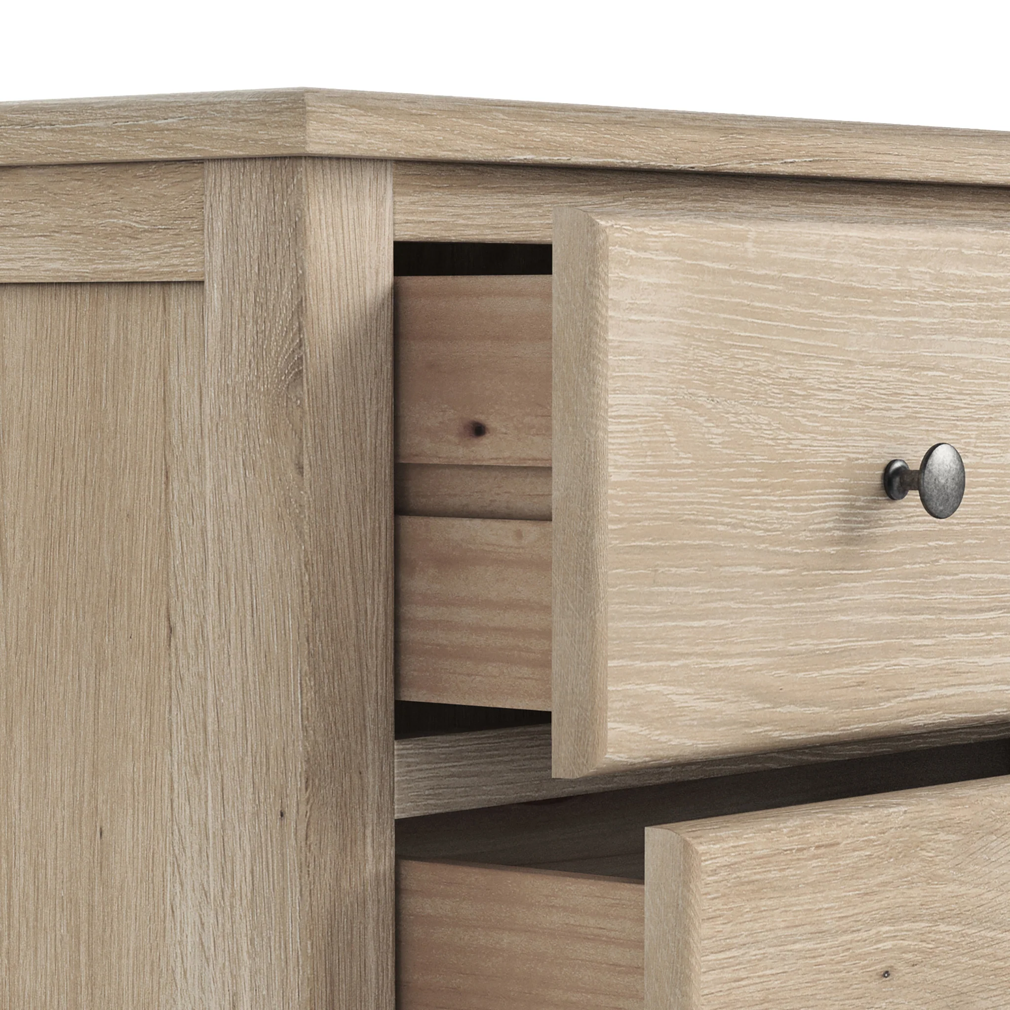 Celine Washed Oak 2 Over 3 Drawer Chest - Image 4