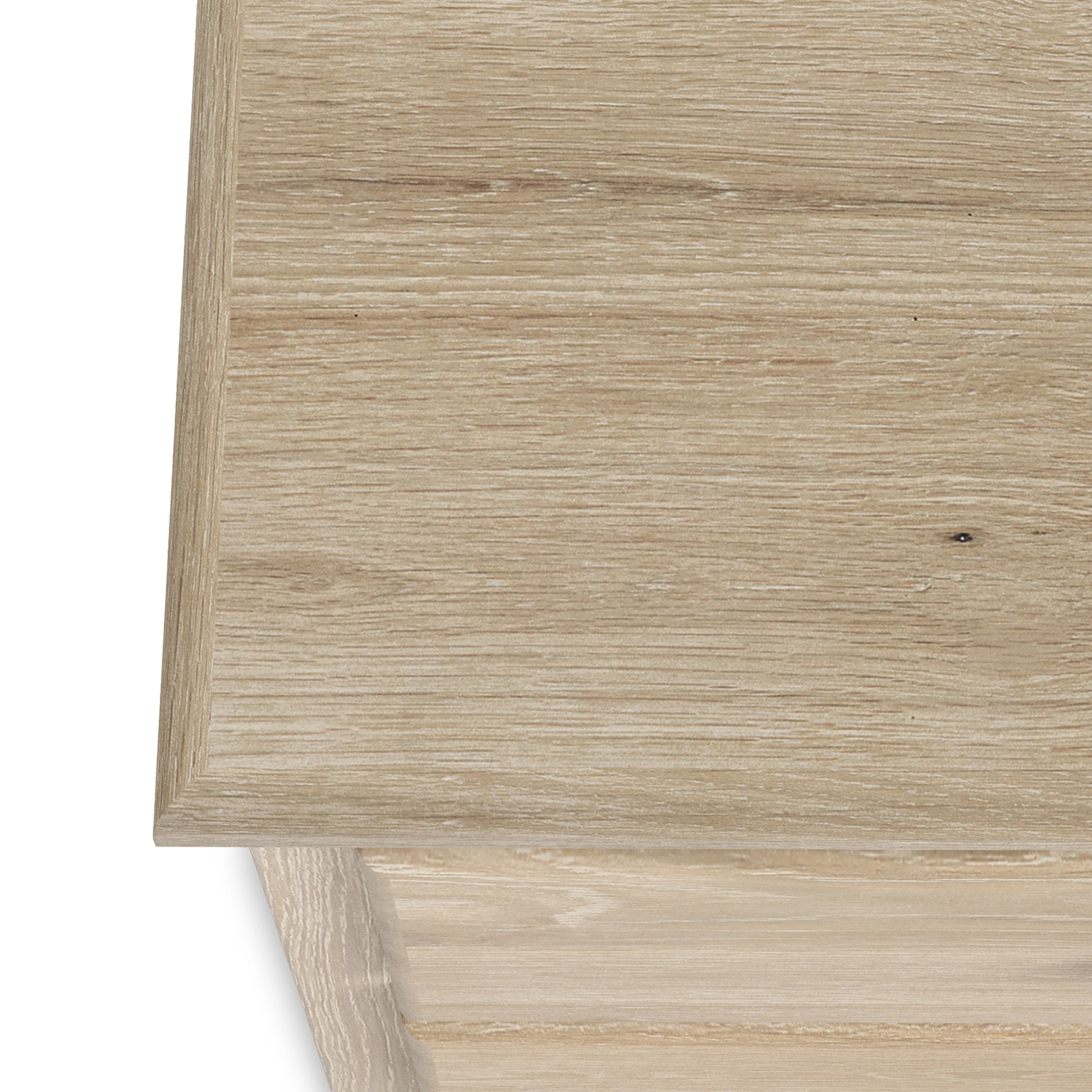 Celine Washed Oak 3 Drawer Bedside Table - Image 6