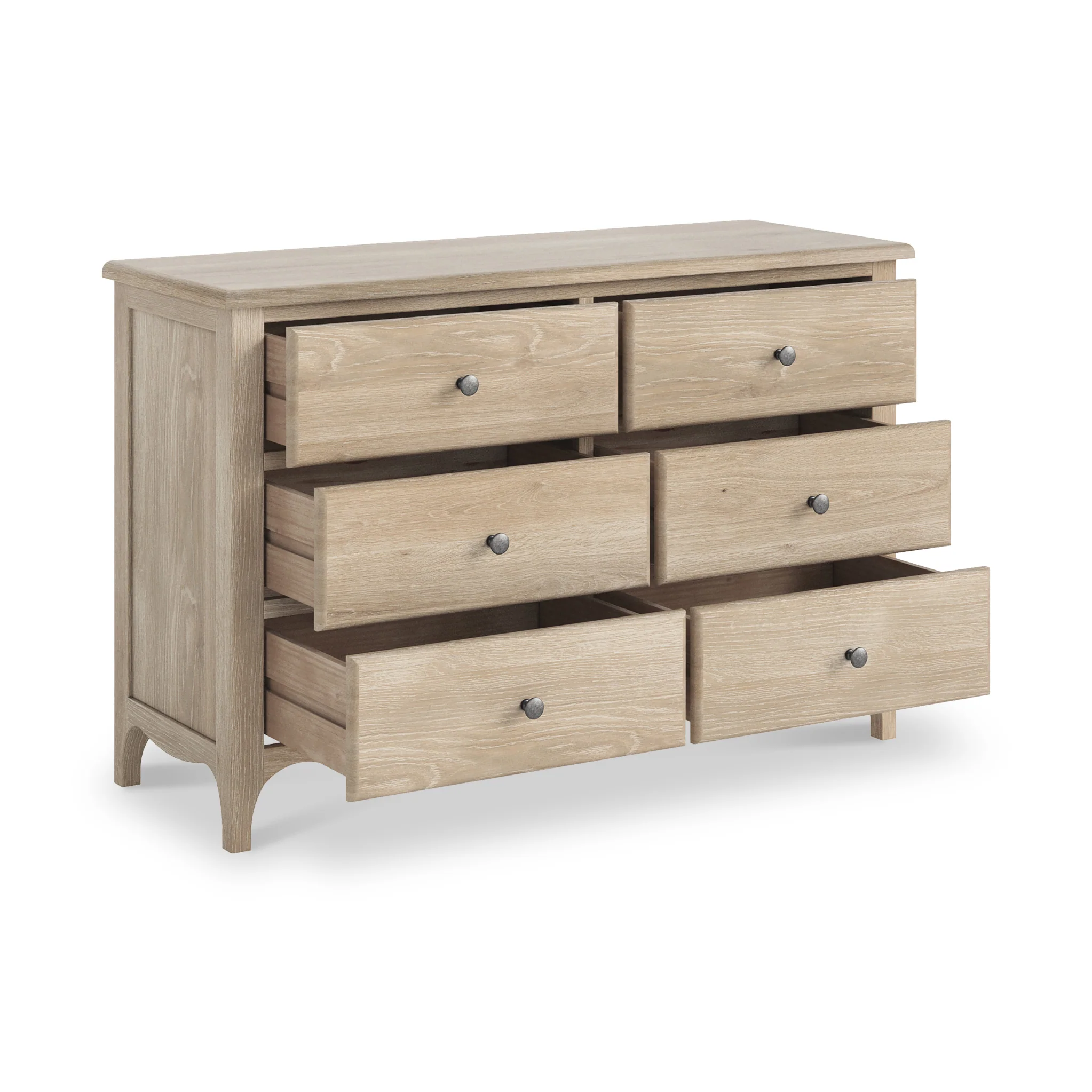 Celine Washed Oak 6 Drawer Chest - Image 4