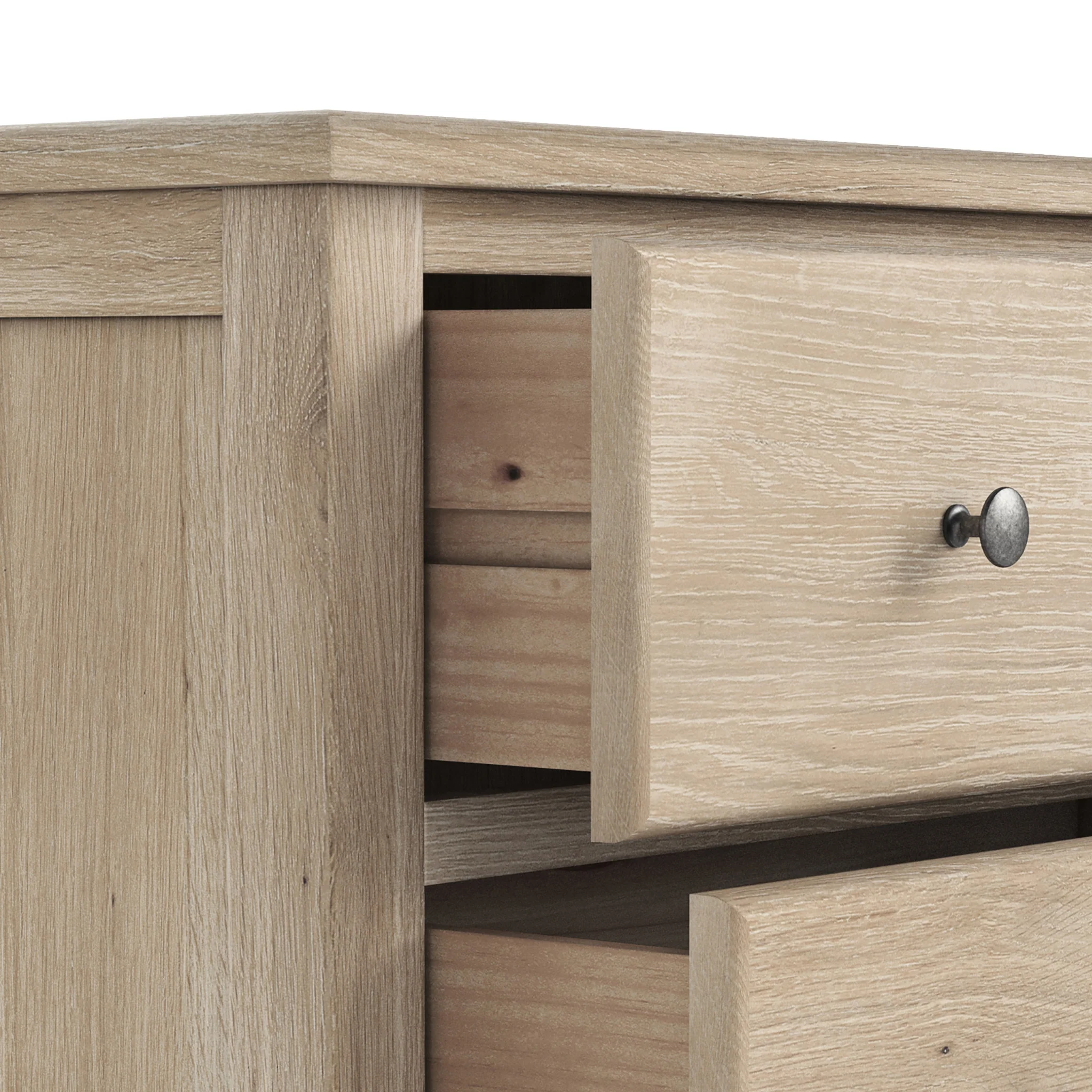 Celine Washed Oak 6 Drawer Chest - Image 5