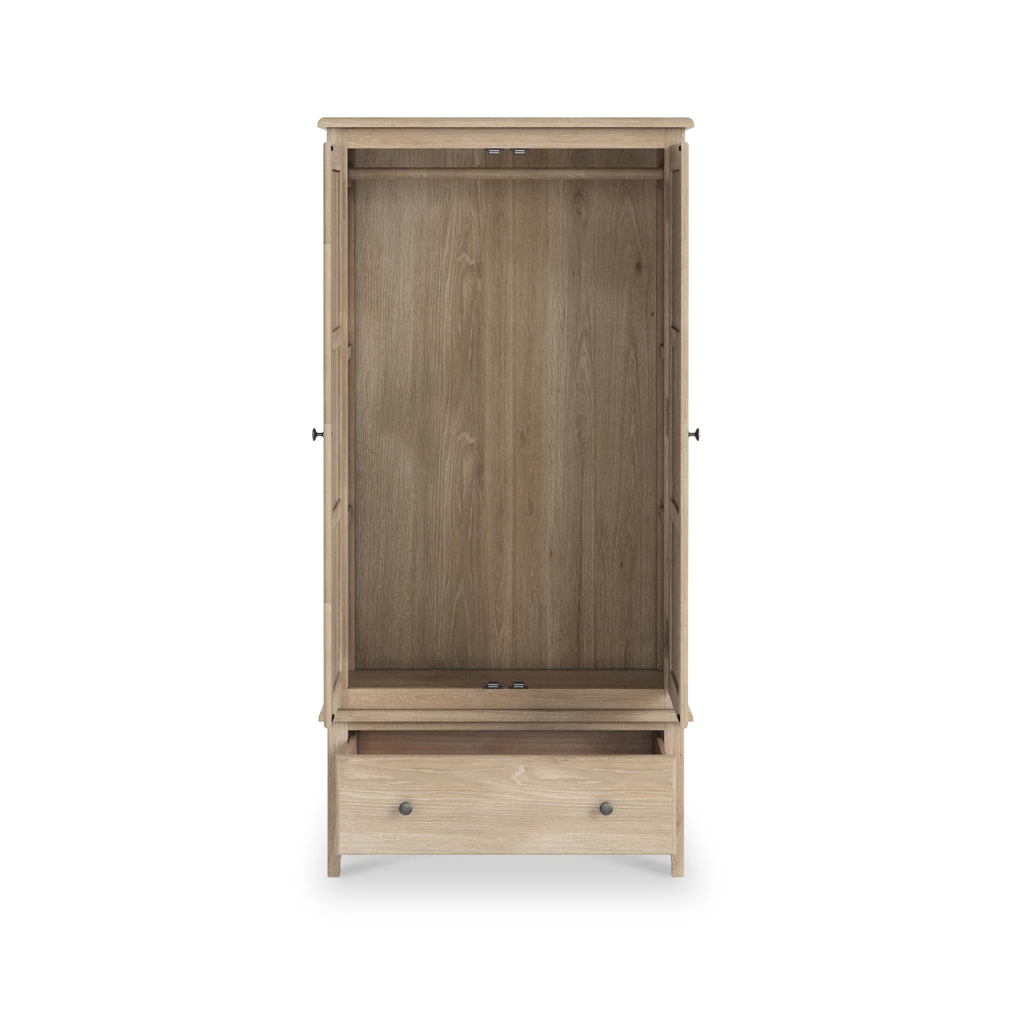 Celine Washed Oak Double Wardrobe - Image 4