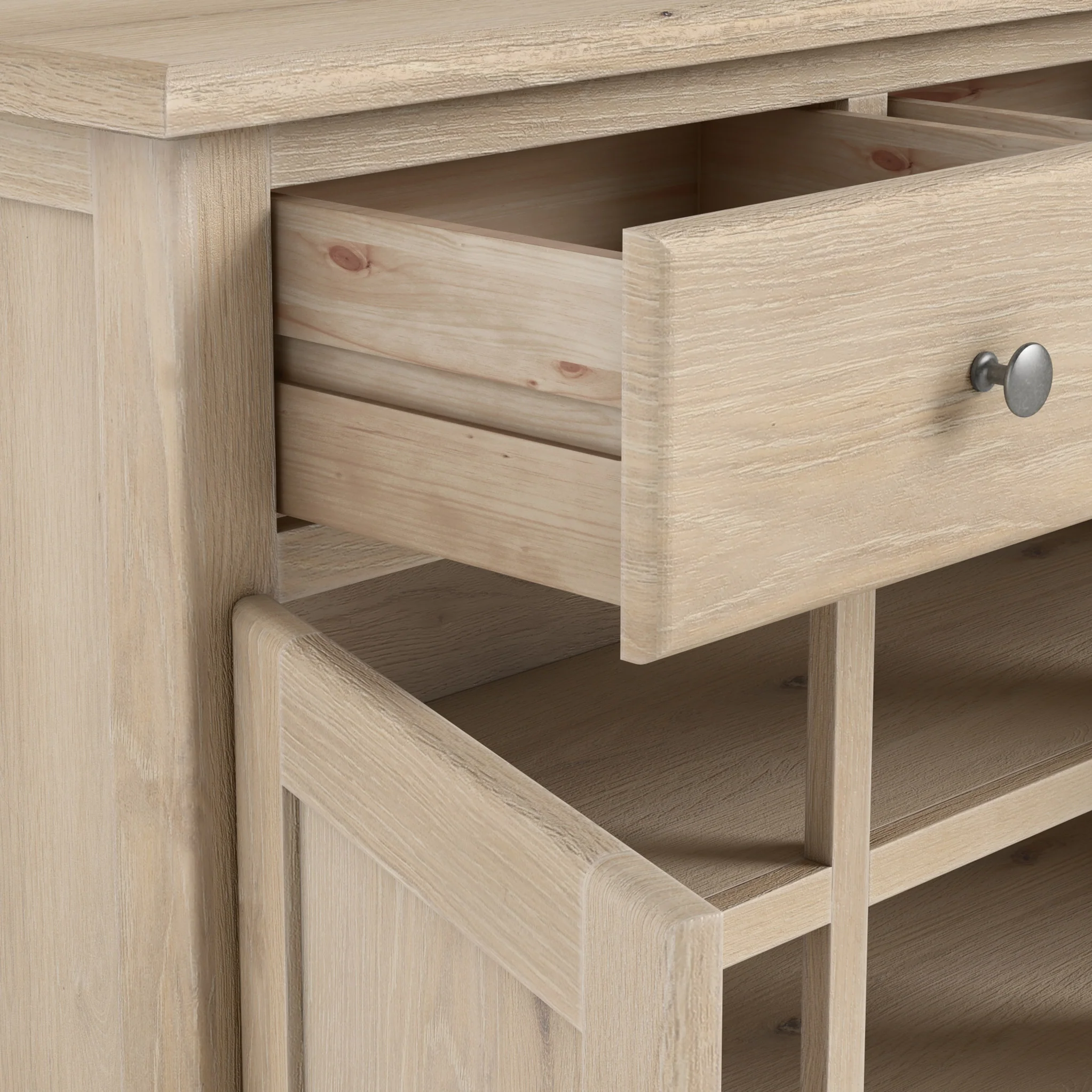 Celine Washed Oak Large Sideboard - Image 6