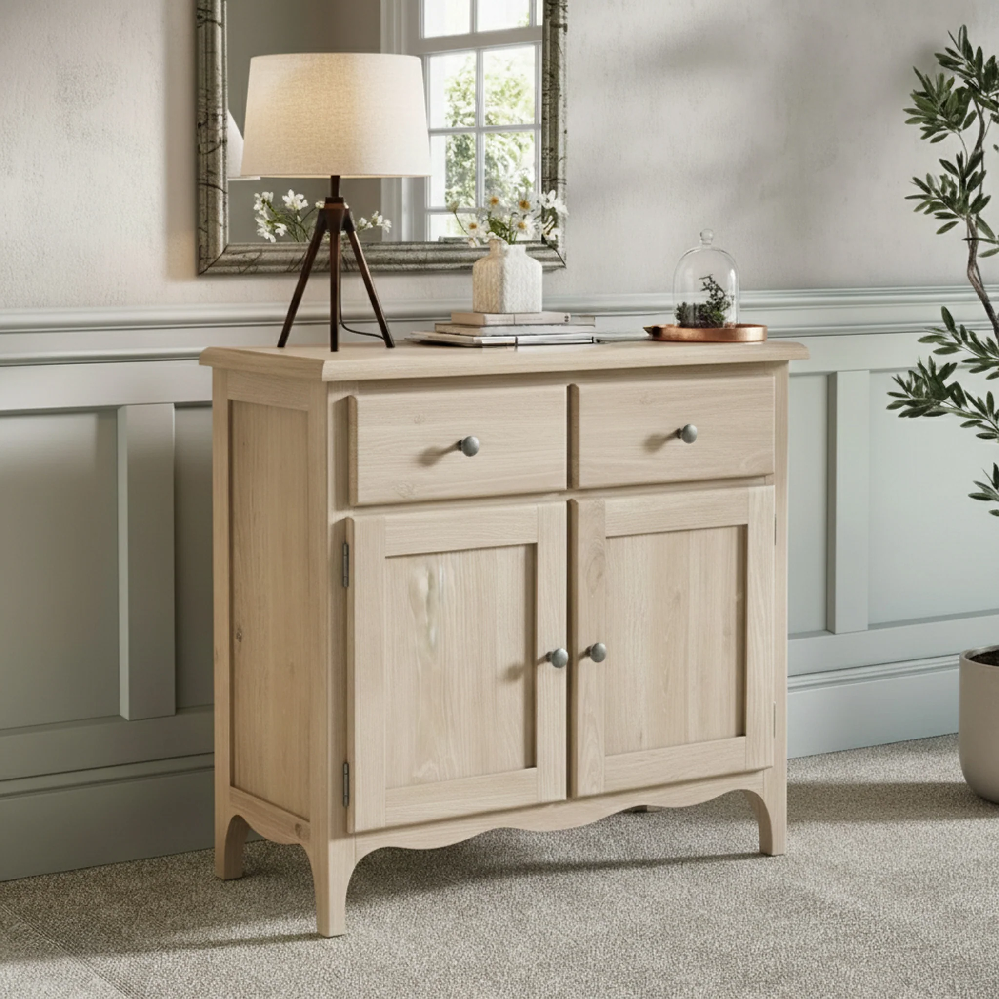 Celine Washed Oak Small Sideboard - Image 2