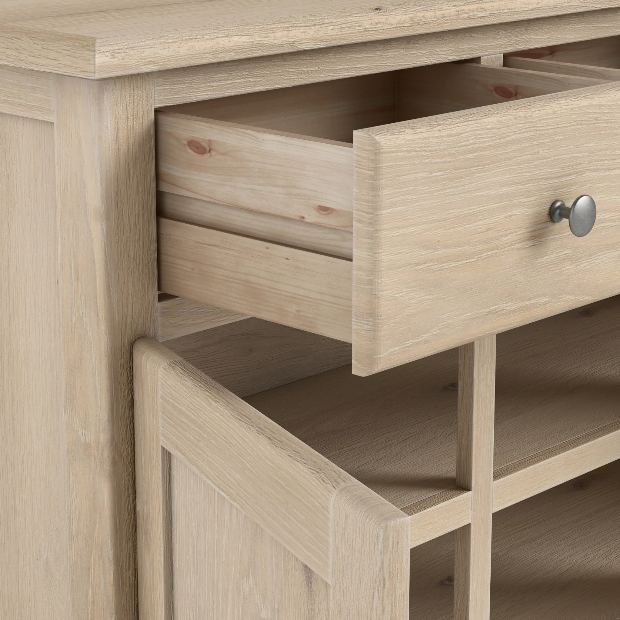 Celine Washed Oak Small Sideboard - Image 7