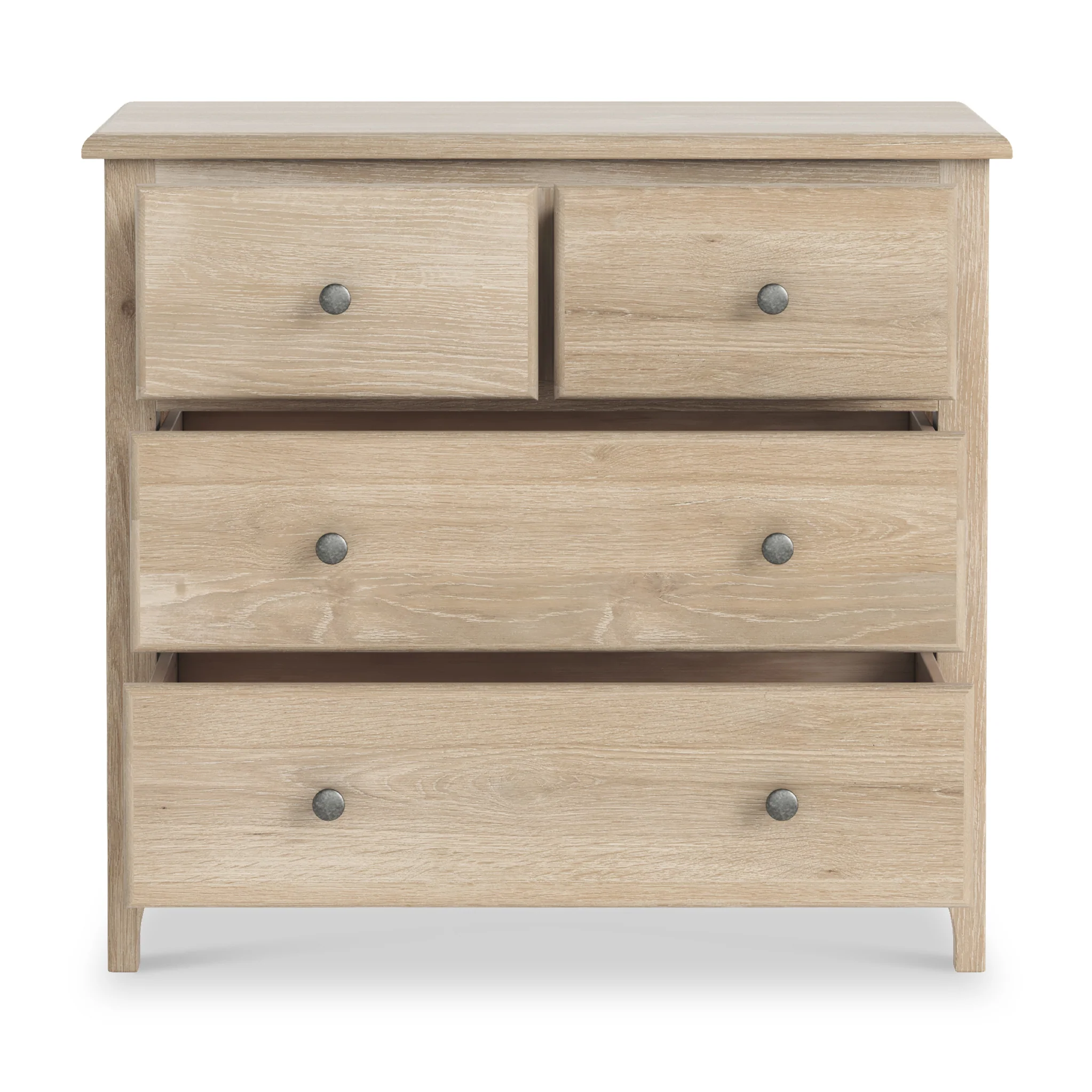 Celine Washed Oak 2 Over 2 Drawer Chest - Image 5