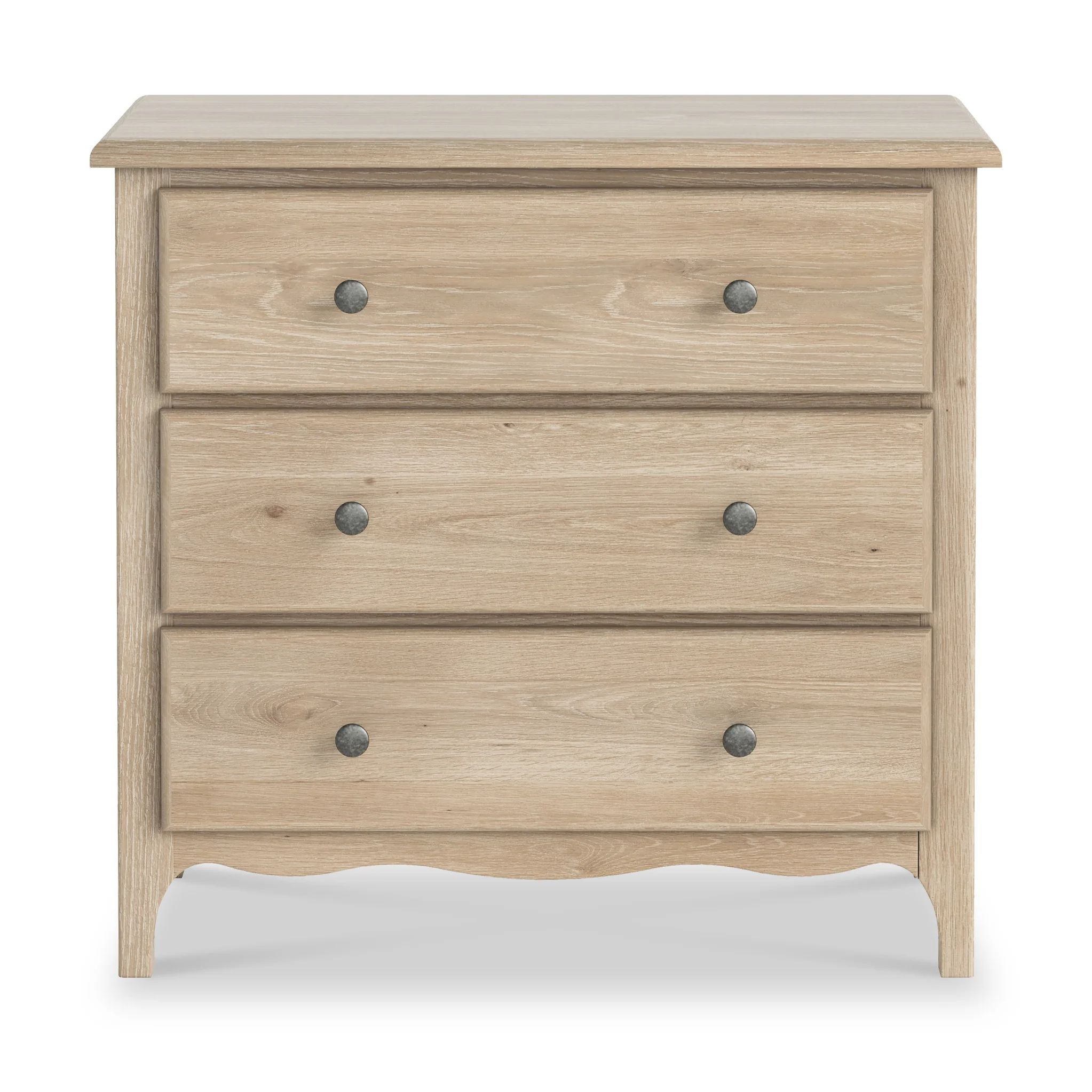 Celine Washed Oak 3 Drawer Chest - Image 3