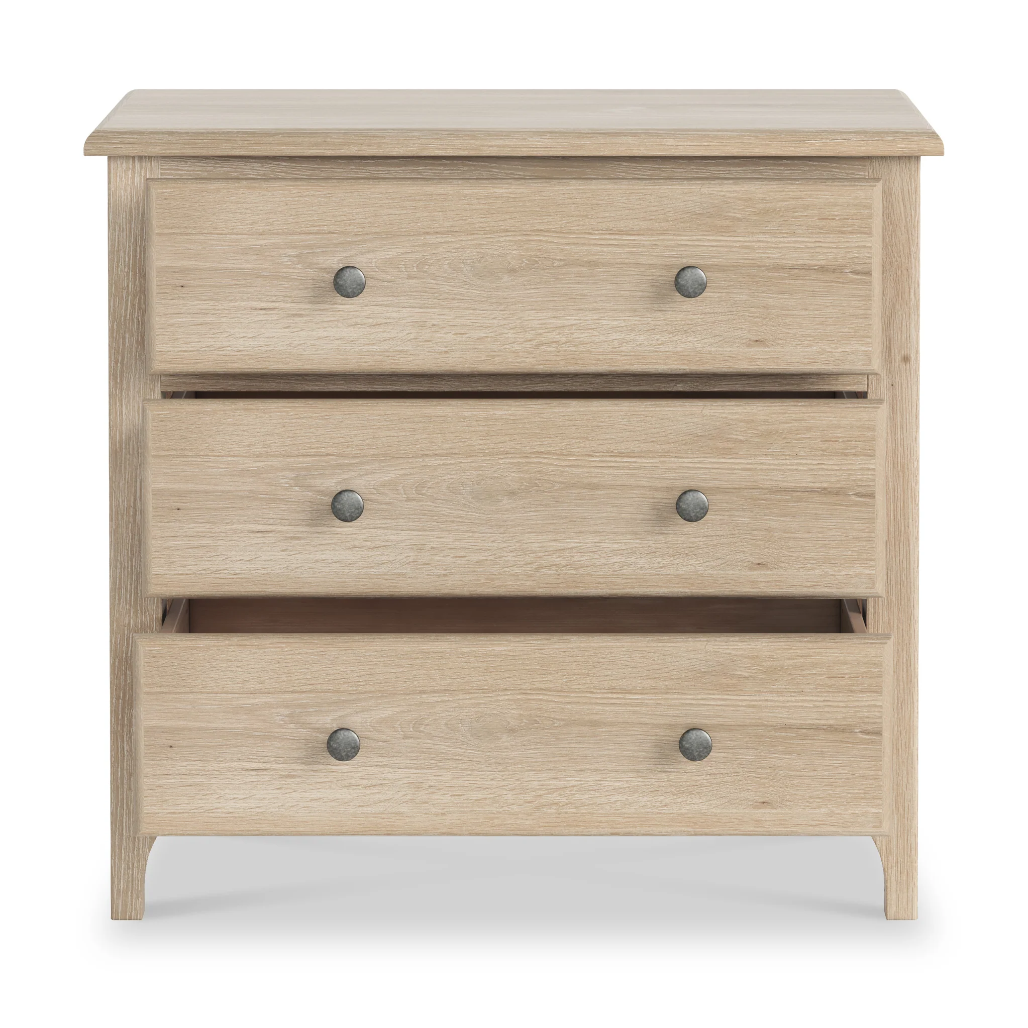 Celine Washed Oak 3 Drawer Chest - Image 5