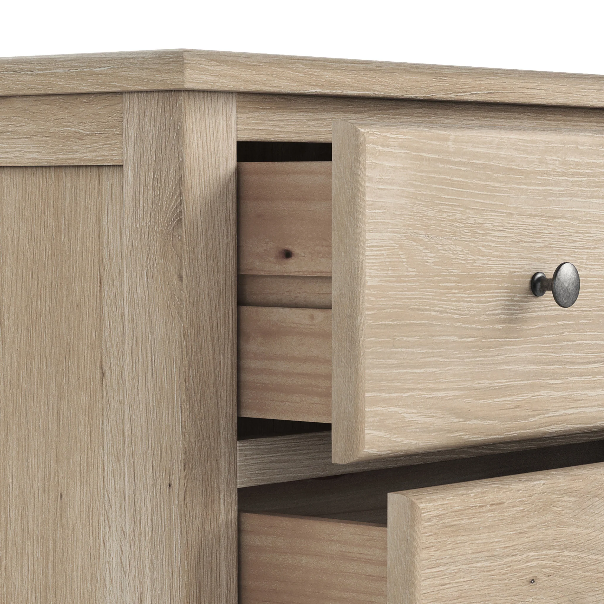 Celine Washed Oak 3 Drawer Chest - Image 8