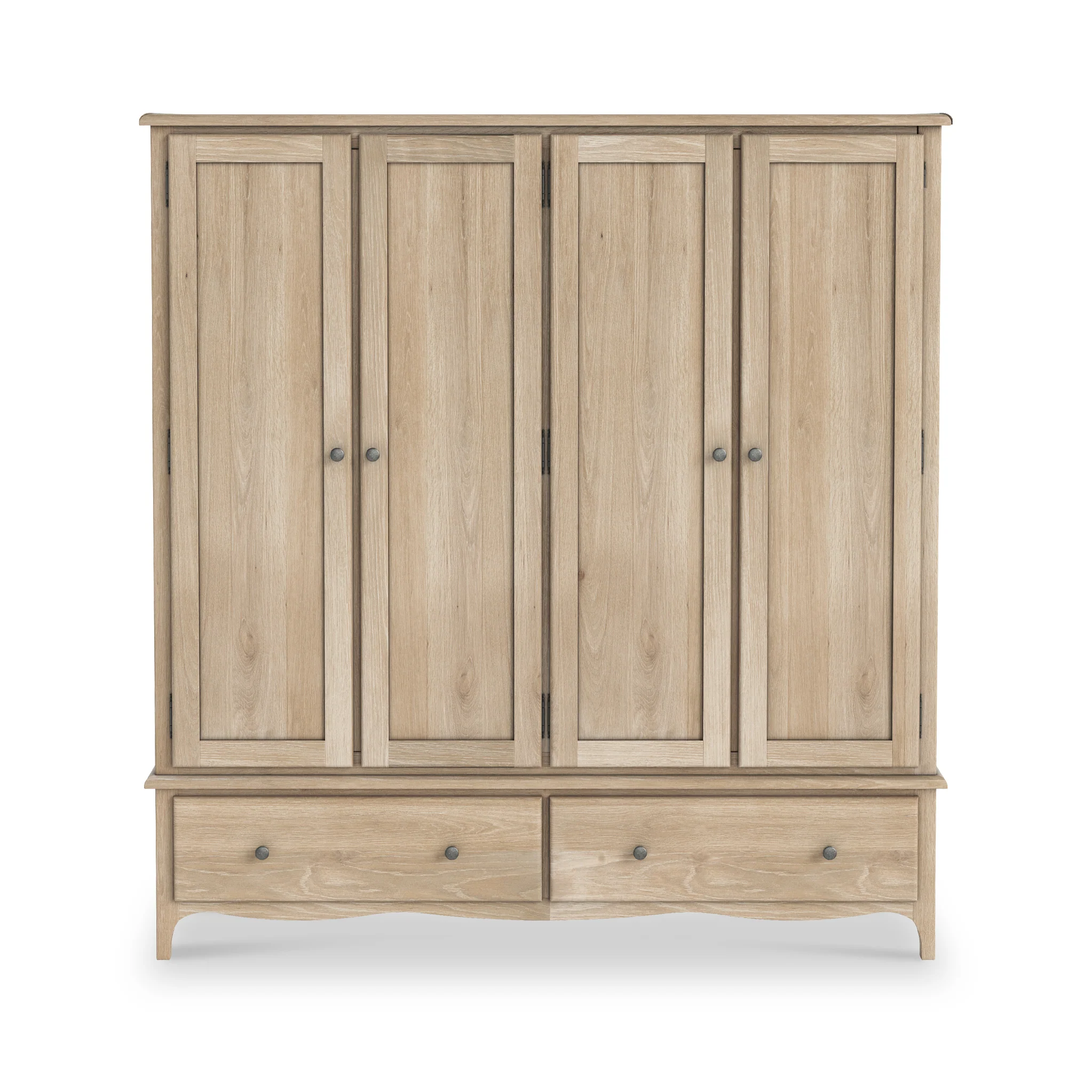 Celine Washed Oak 4 Door Wardrobe - Image 3