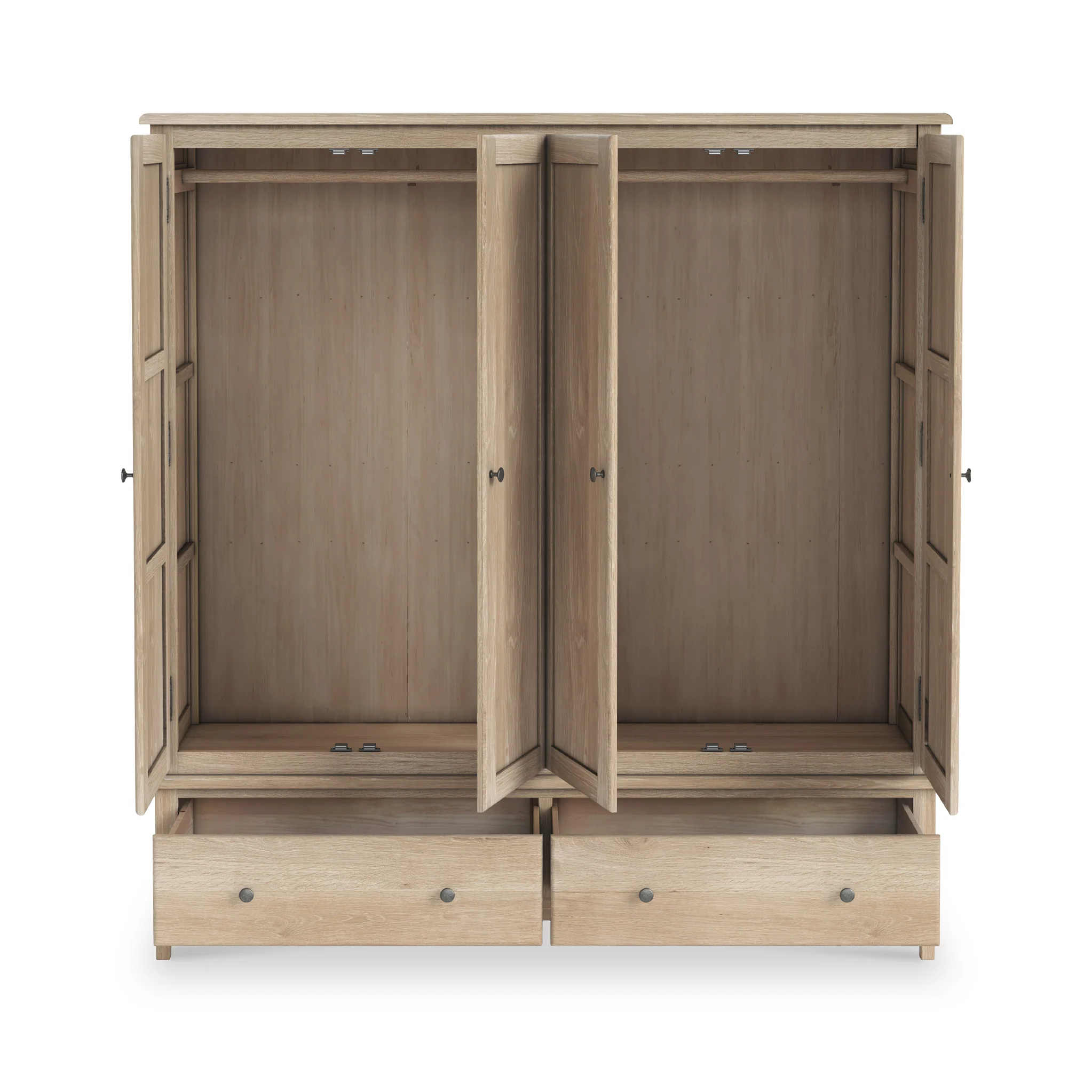 Celine Washed Oak 4 Door Wardrobe - Image 5