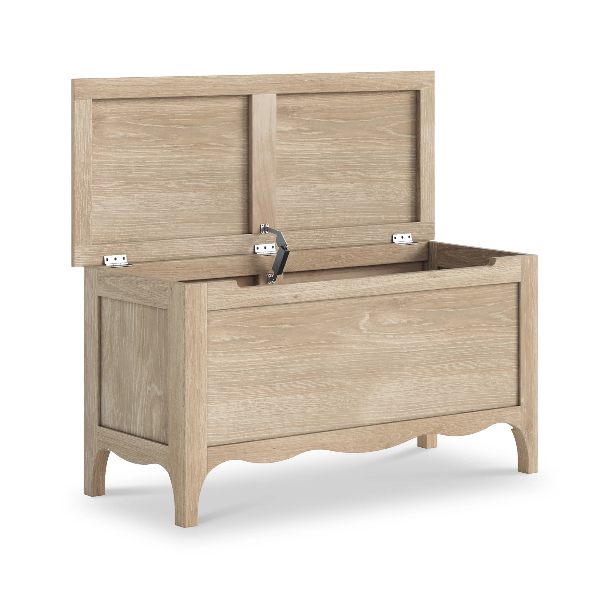 Celine Washed Oak Blanket Box - Image 4