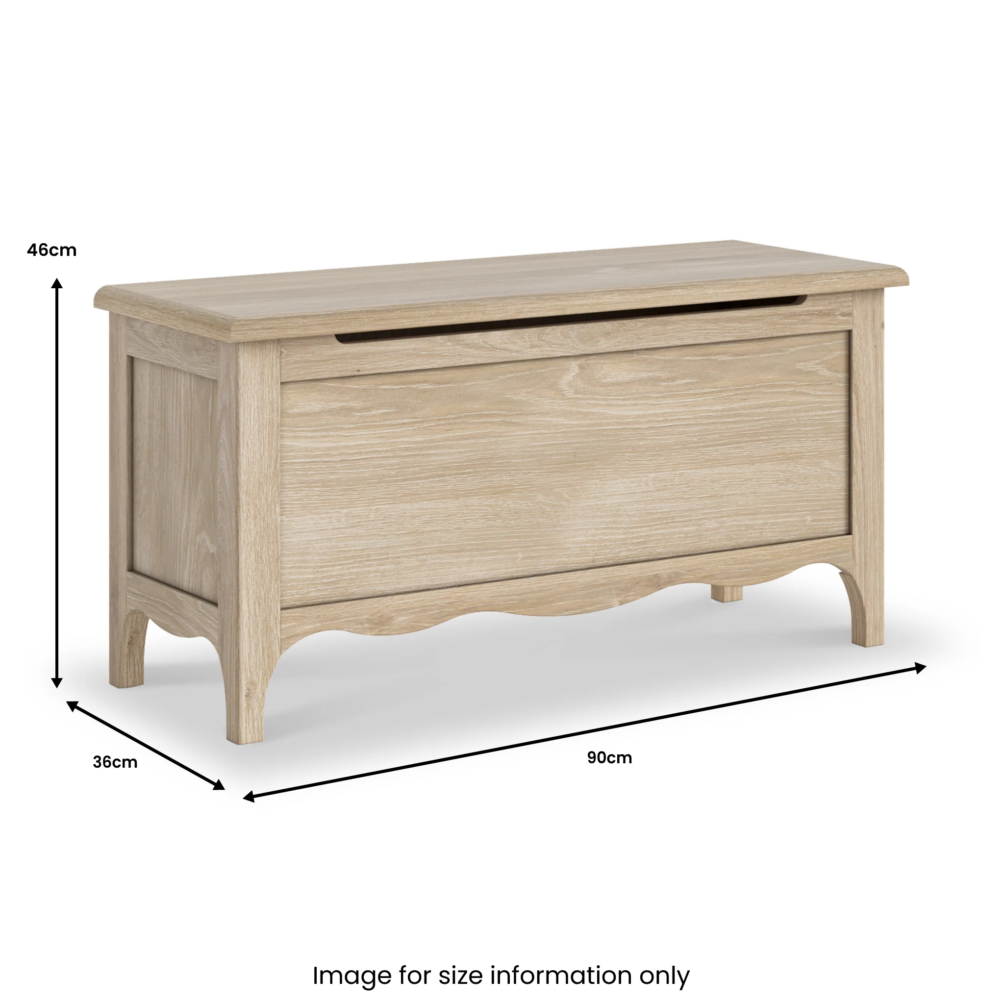 Celine Washed Oak Blanket Box - Image 8