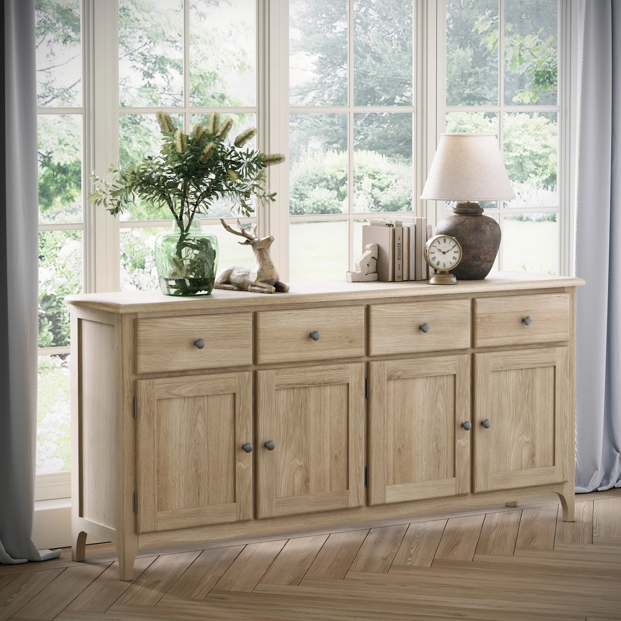Celine Washed Oak Extra Large Sideboard - Image 2