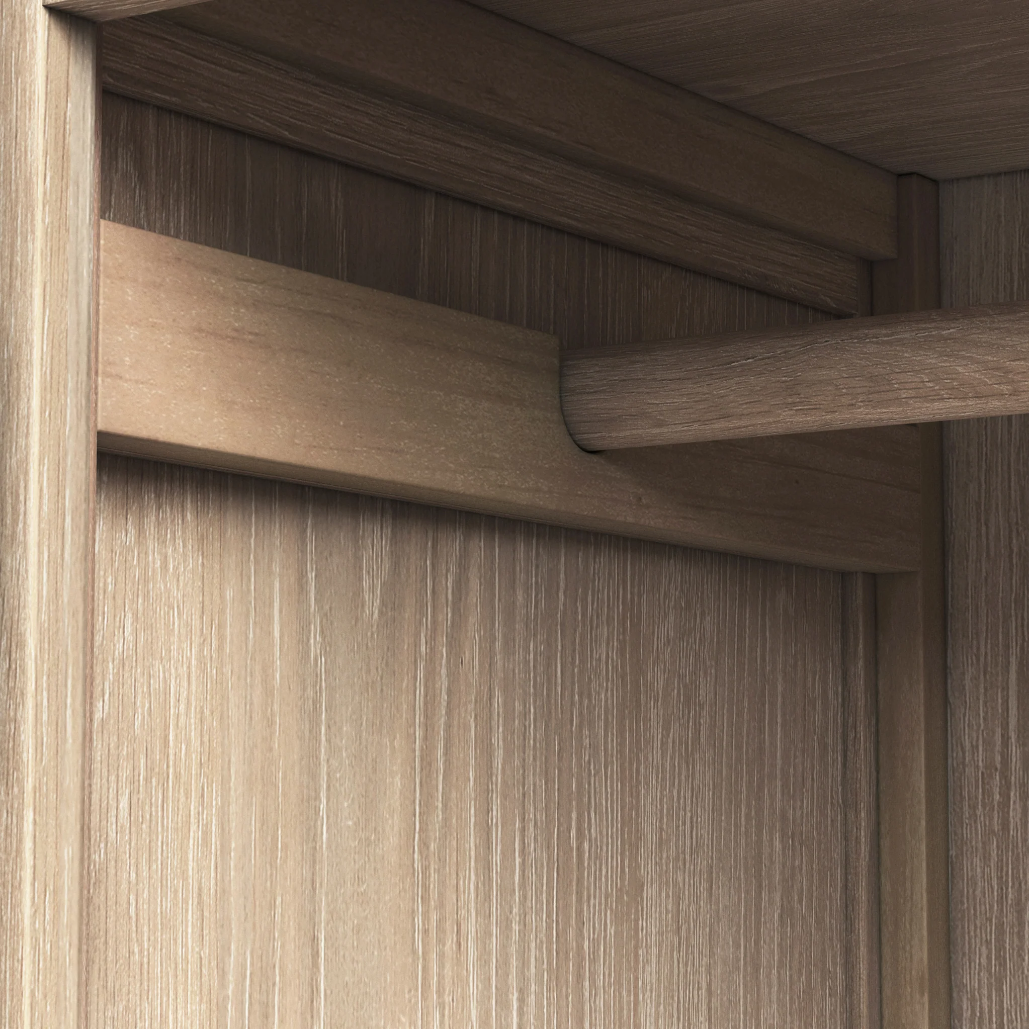 Celine Washed Oak Triple Wardrobe - Image 7
