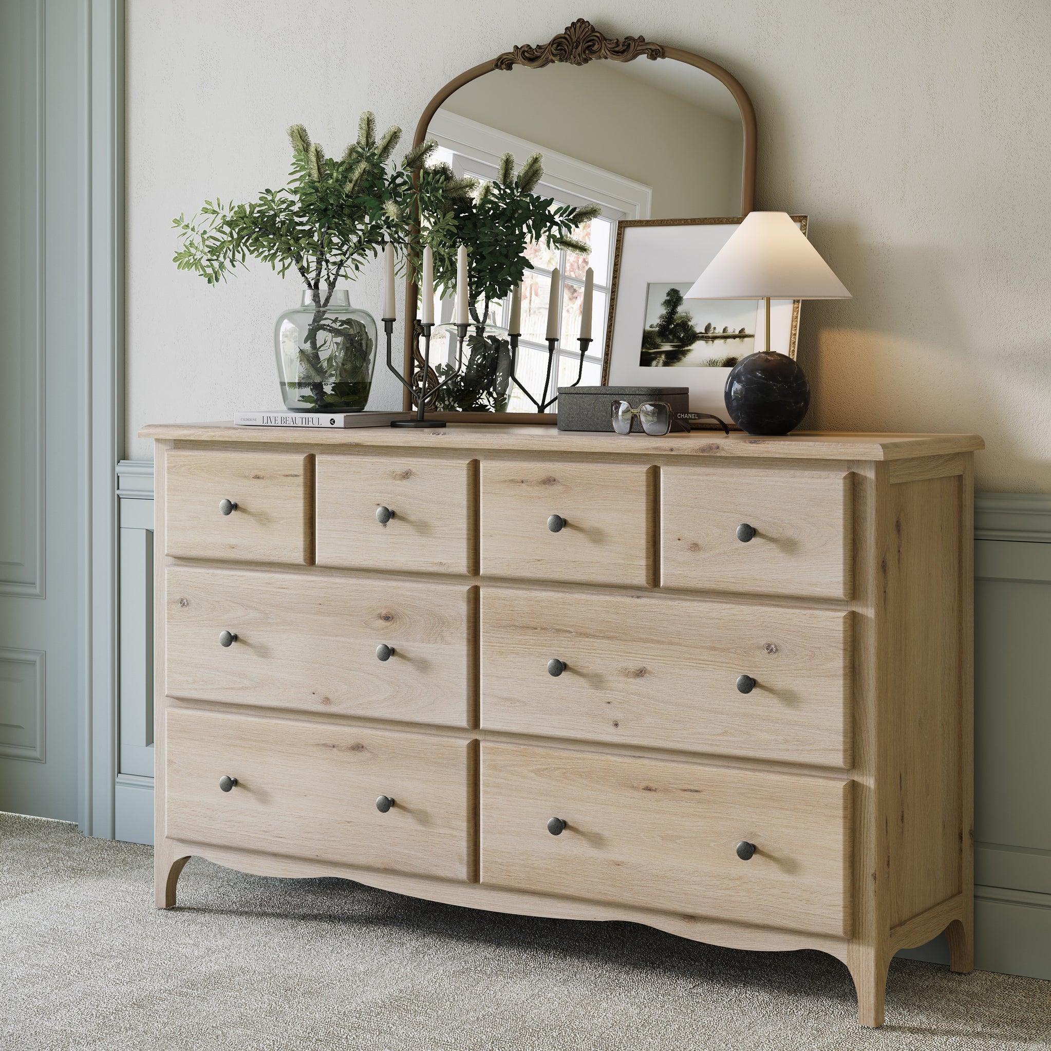 Celine Washed Oak XL 8 Drawer Chest - Image 2