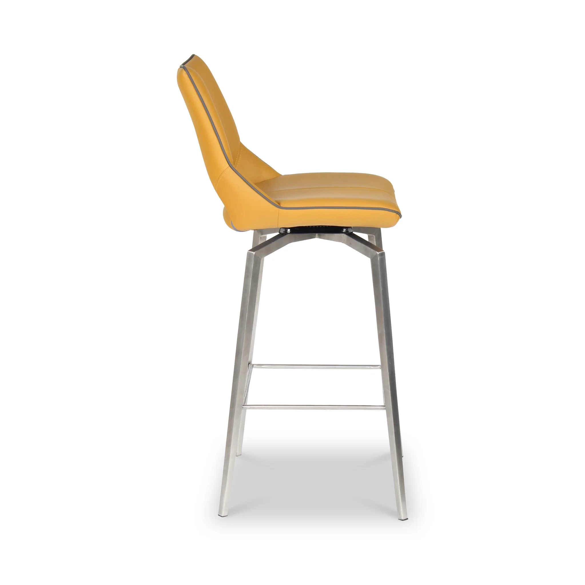 Ceri Self Returning Swivel Faux Leather Bar Stool - Image 12