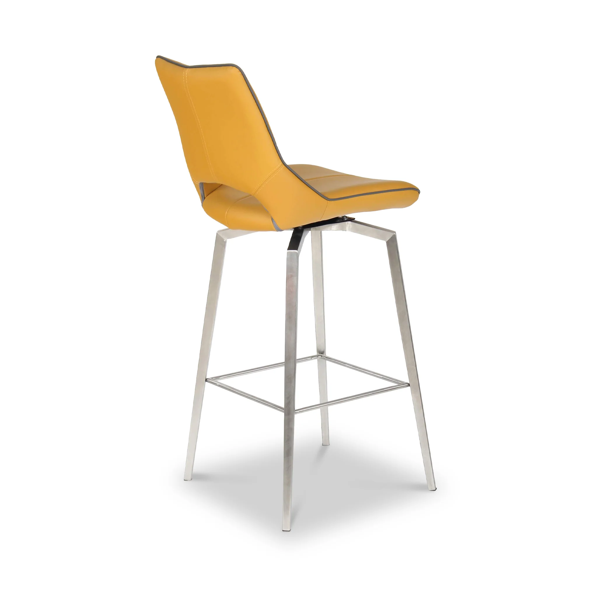 Ceri Self Returning Swivel Faux Leather Bar Stool - Image 13