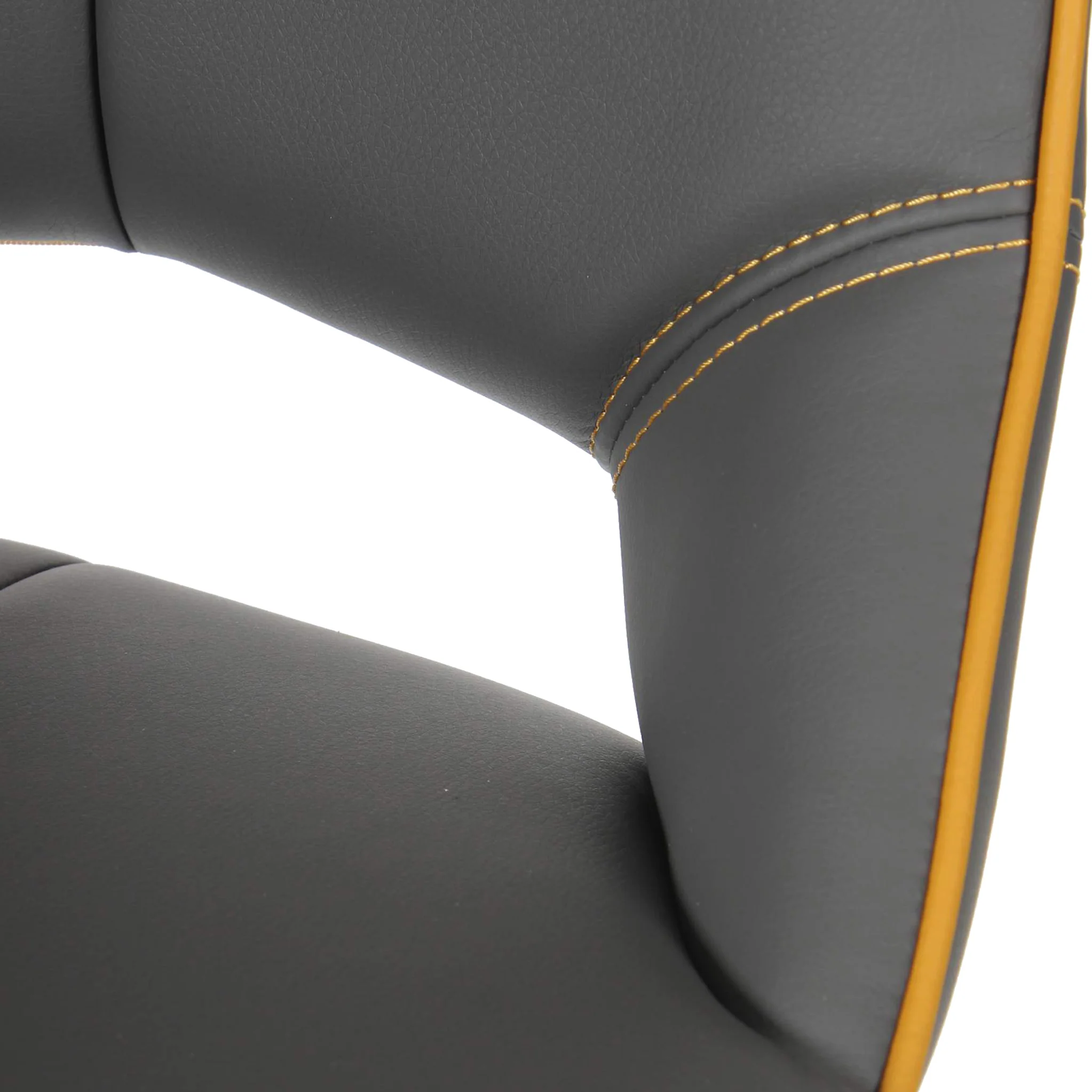 Ceri Self Returning Swivel Faux Leather Bar Stool - Image 3