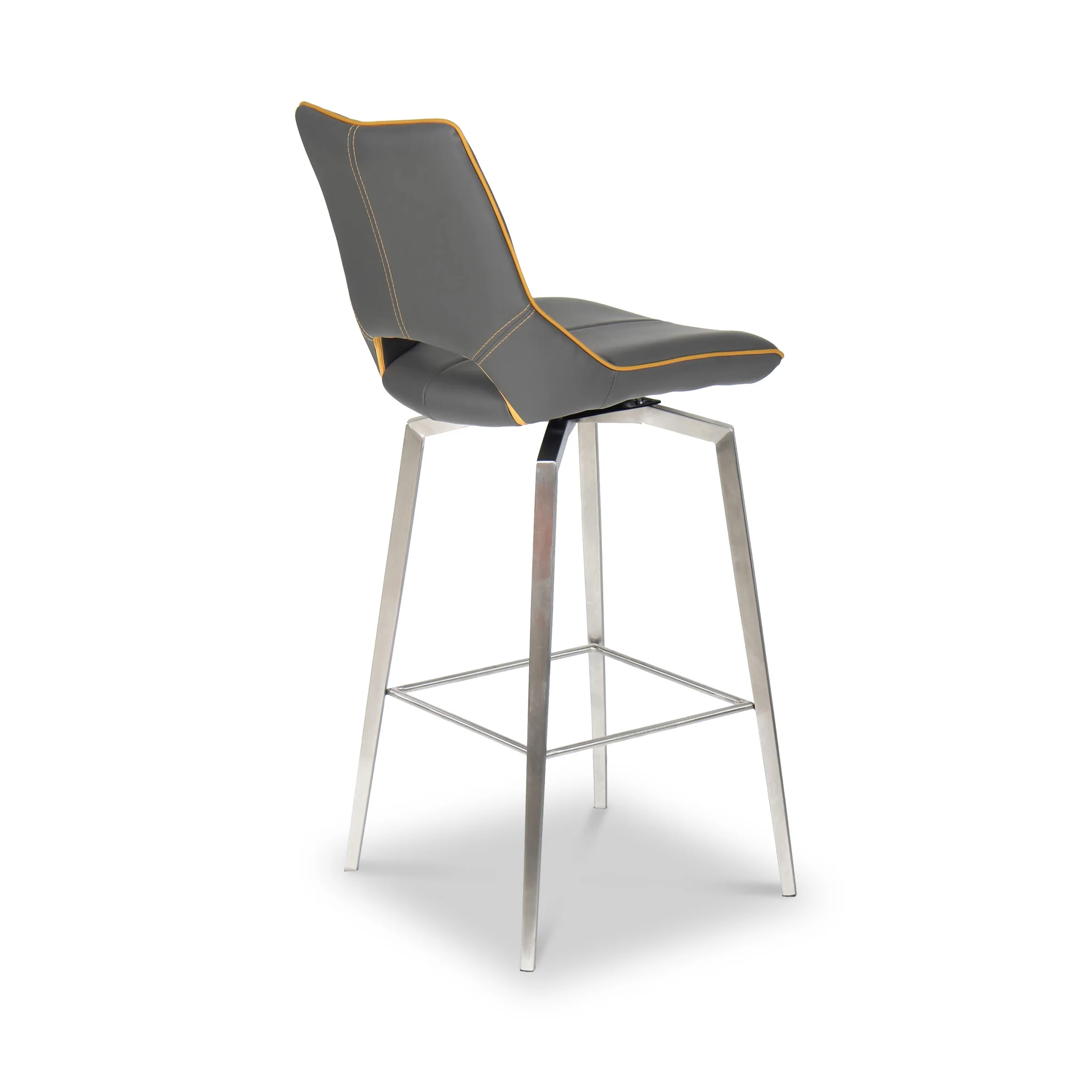 Ceri Self Returning Swivel Faux Leather Bar Stool - Image 6