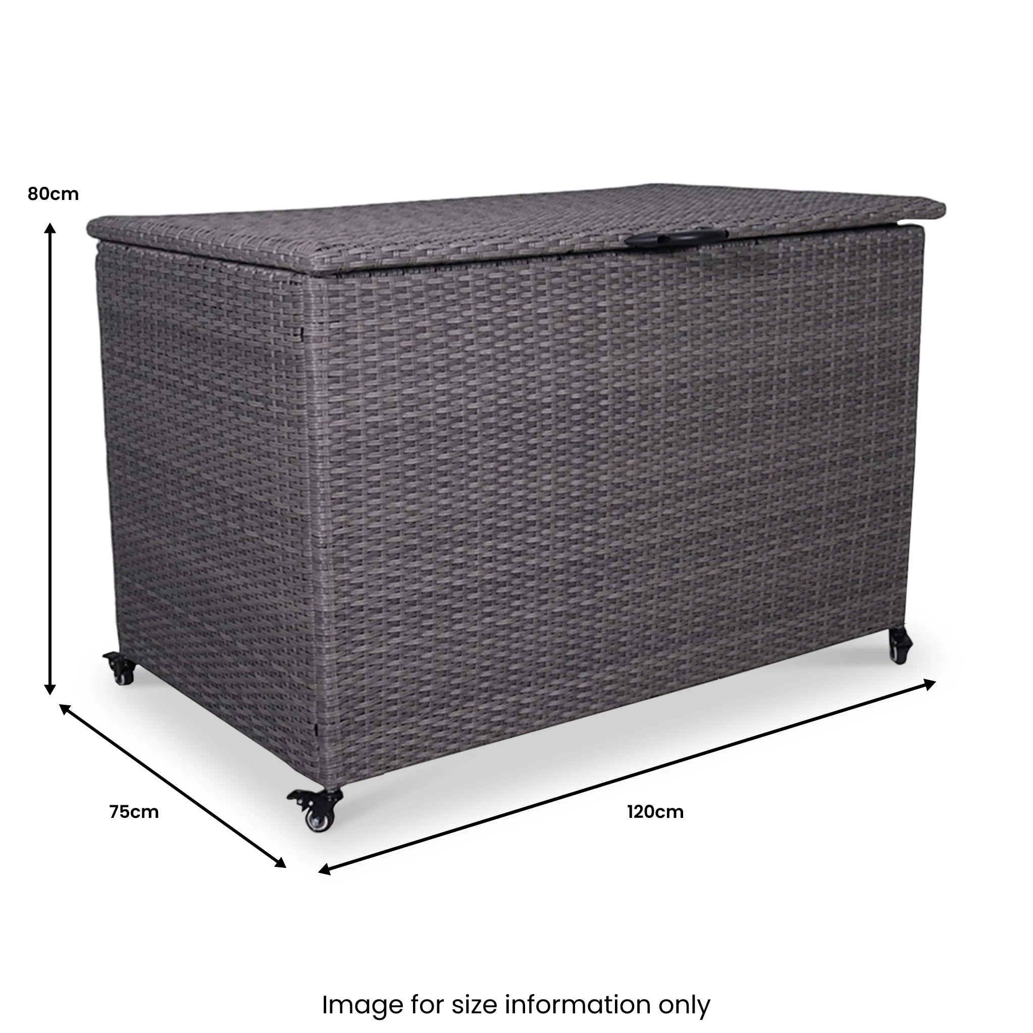 Charcoal Weave 510L Cushion Storage Box with Gas Lift - Image 10