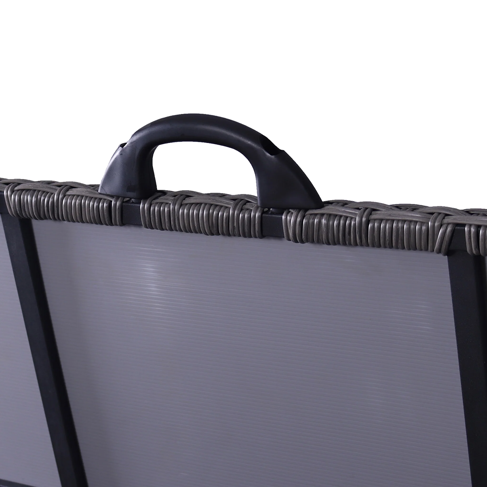 Charcoal Weave 510L Cushion Storage Box with Gas Lift - Image 7