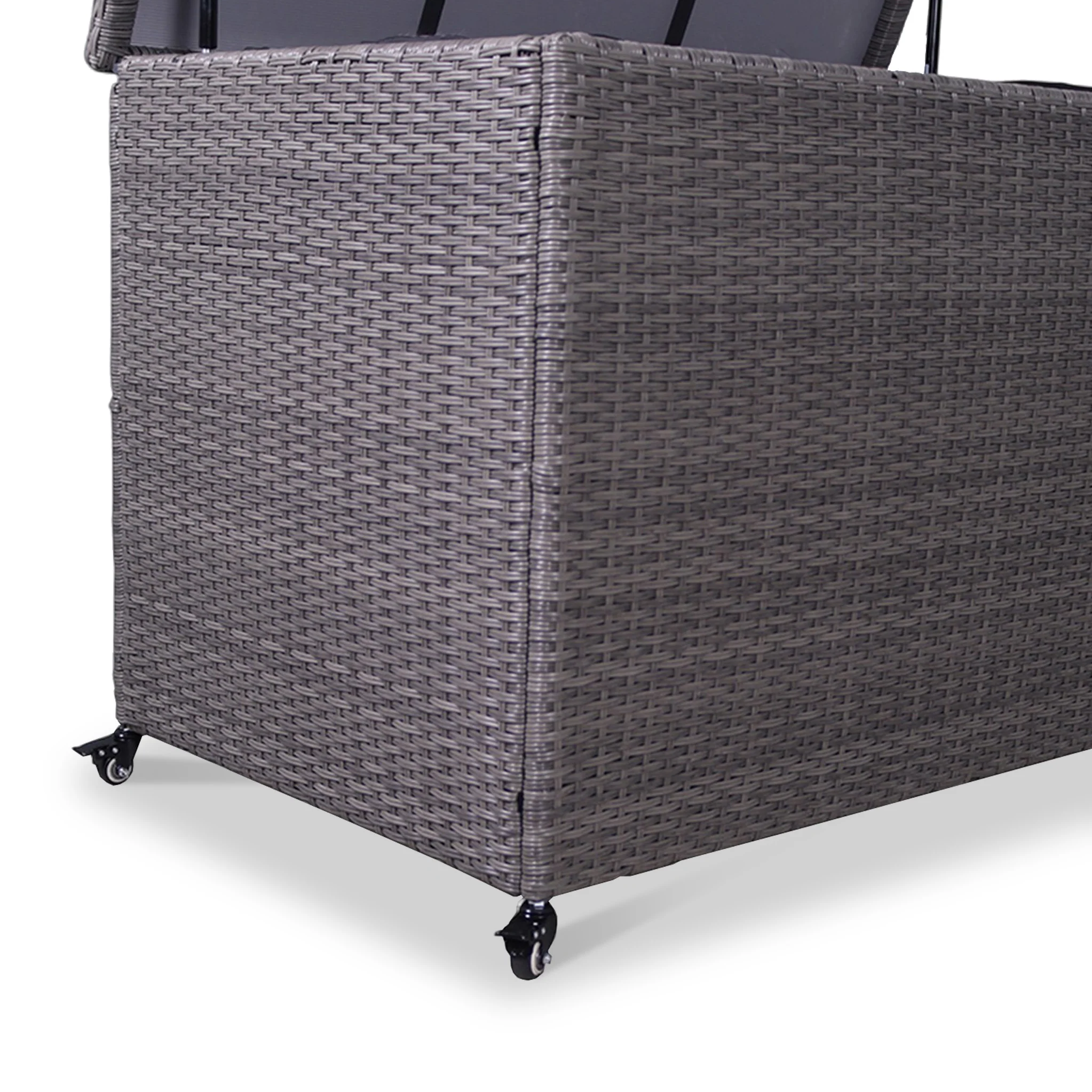 Charcoal Weave 510L Cushion Storage Box with Gas Lift - Image 8