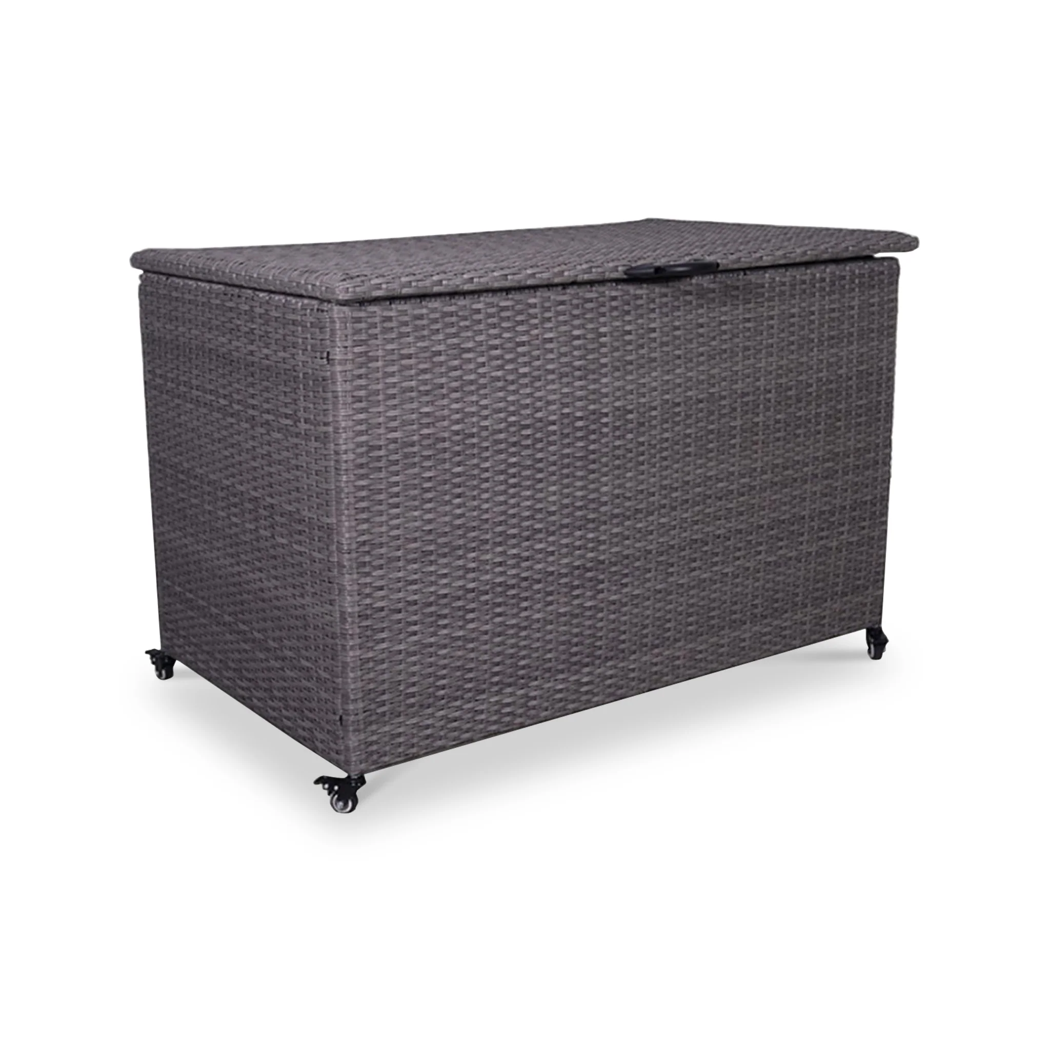Charcoal Weave 645L Cushion Storage Box with Gas Lift - Image 7
