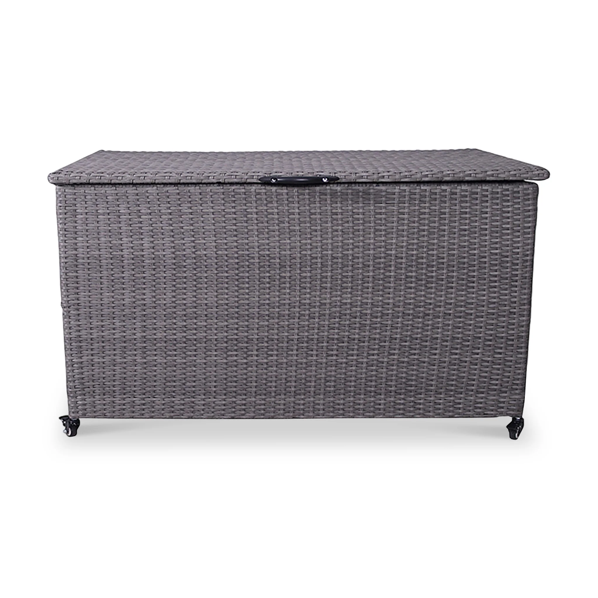 Charcoal Weave 645L Cushion Storage Box with Gas Lift - Image 8