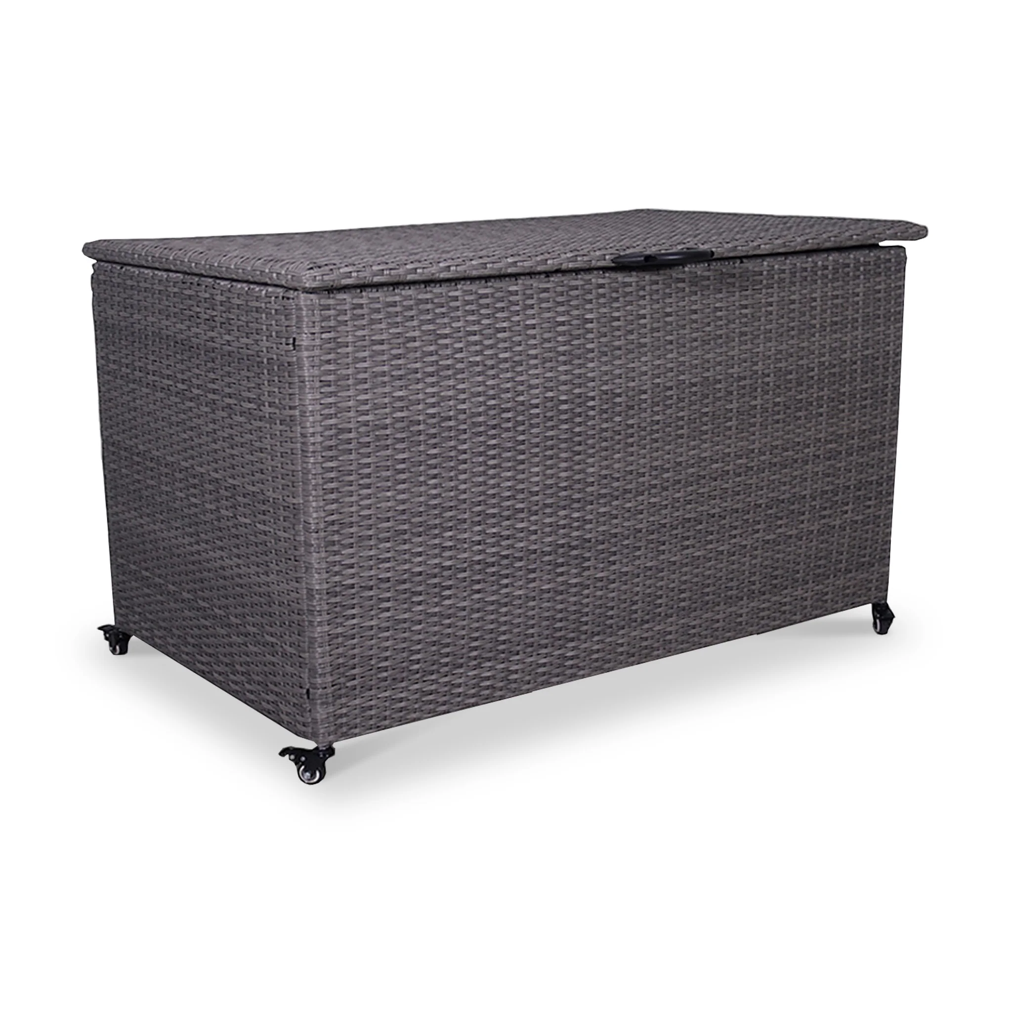 Charcoal Weave 826L Cushion Storage Box with Gas Lift