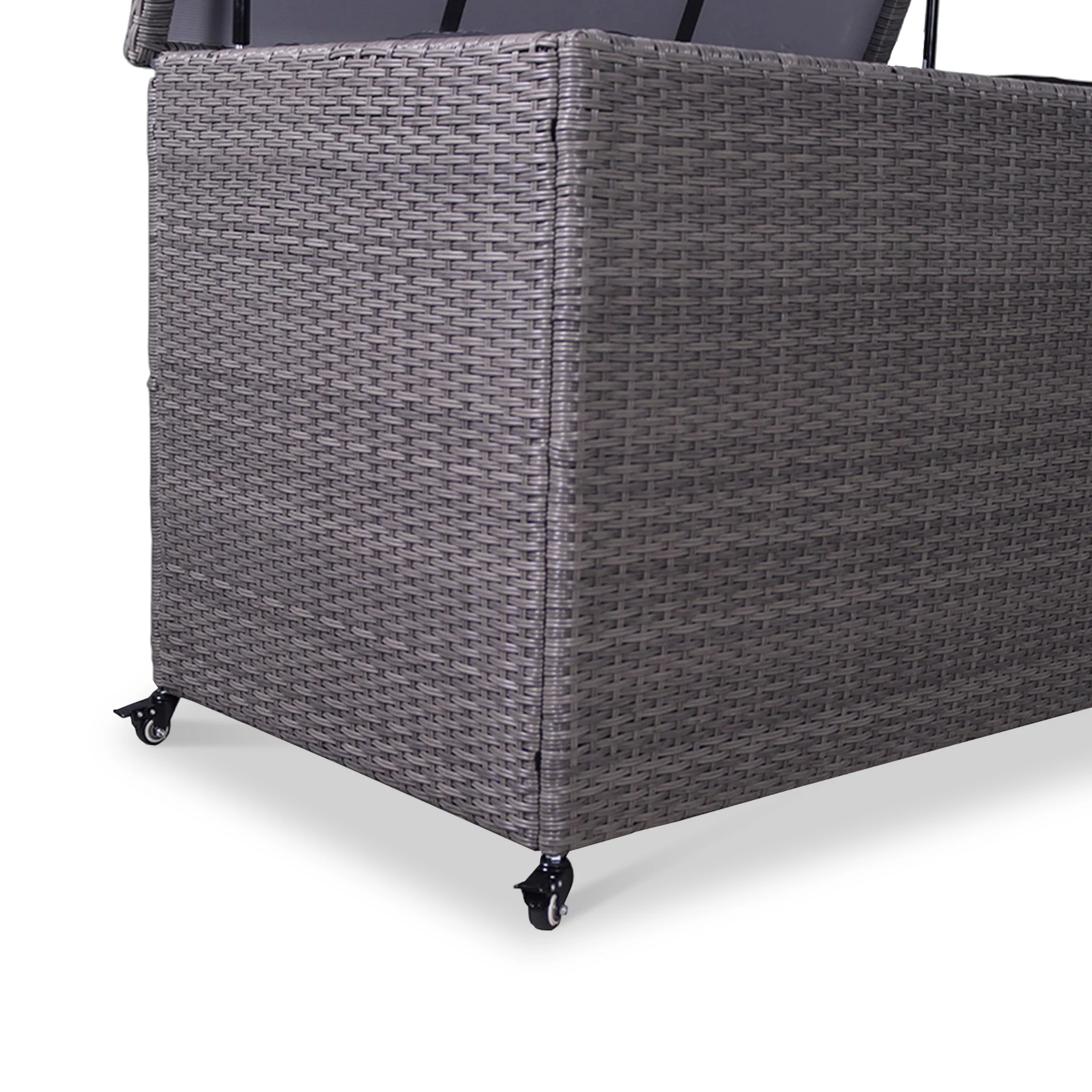 Charcoal Weave 826L Cushion Storage Box with Gas Lift - Image 10