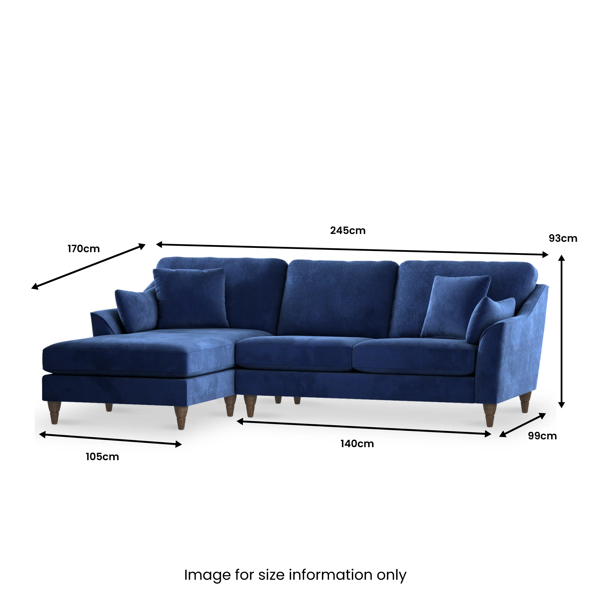 Charice Chaise Sofa - Image 42