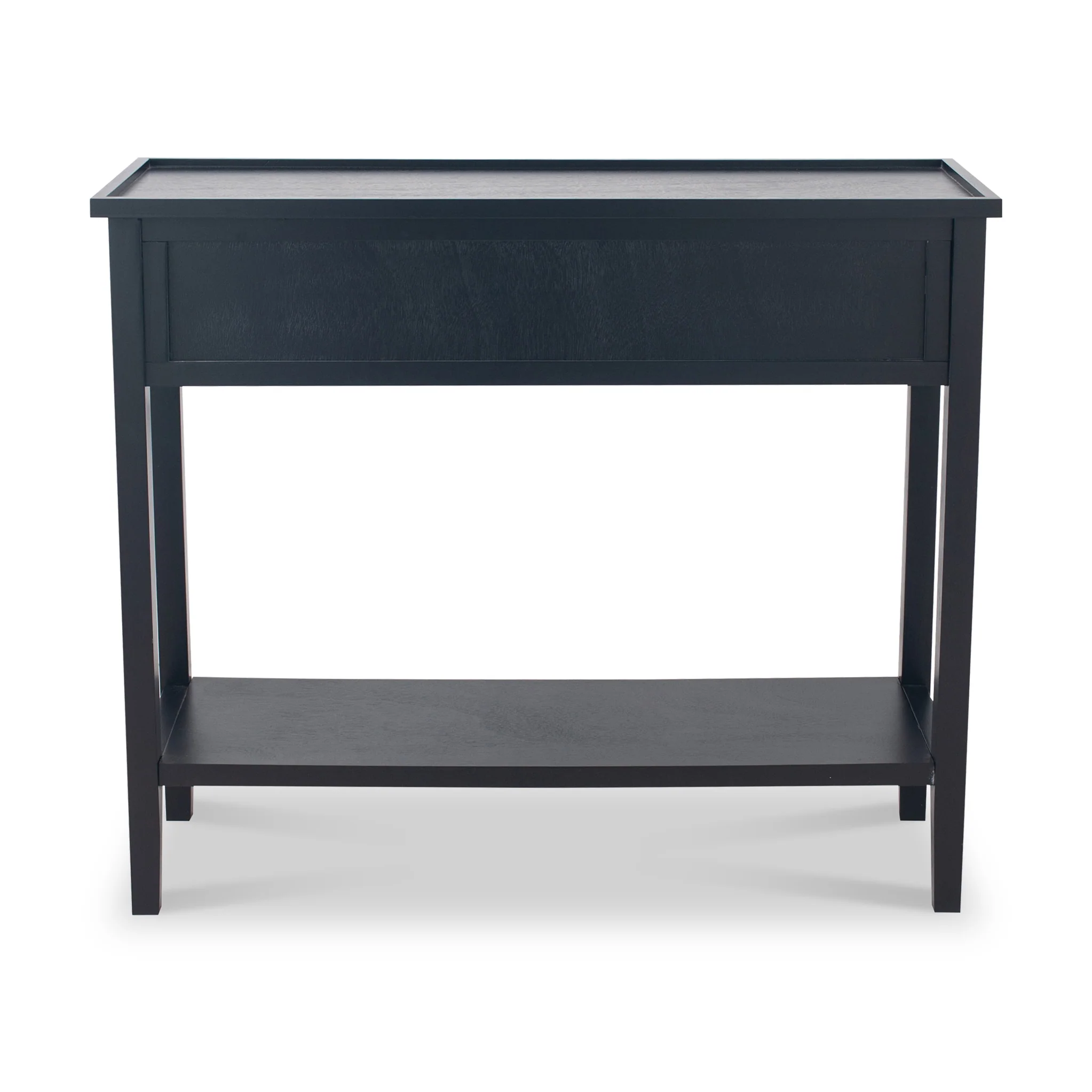 Chelmsford Satin Black Pine 2 Drawer Console Table - Image 7