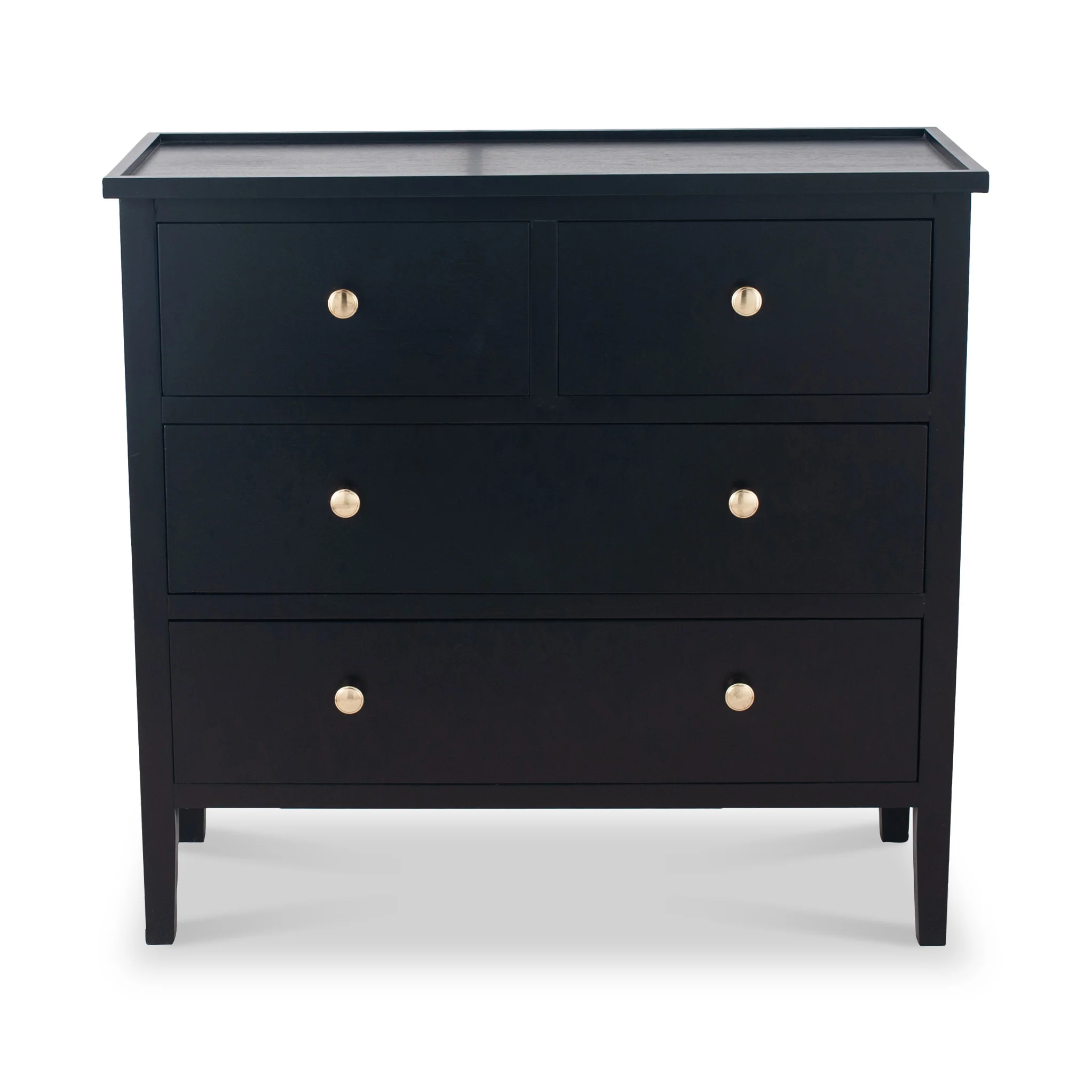 Chelmsford Satin Black Pine 4 Drawer Chest - Image 3