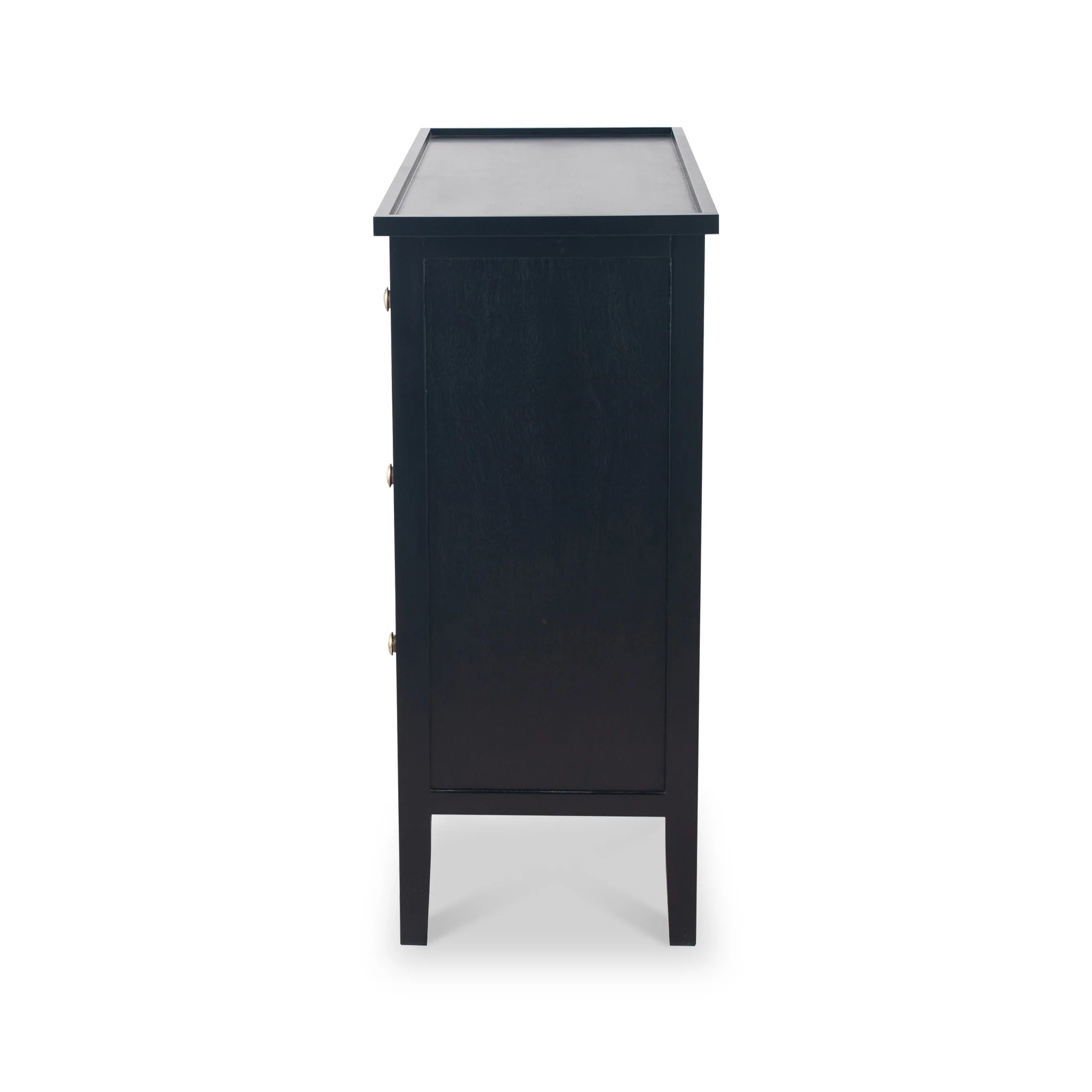 Chelmsford Satin Black Pine 4 Drawer Chest - Image 6