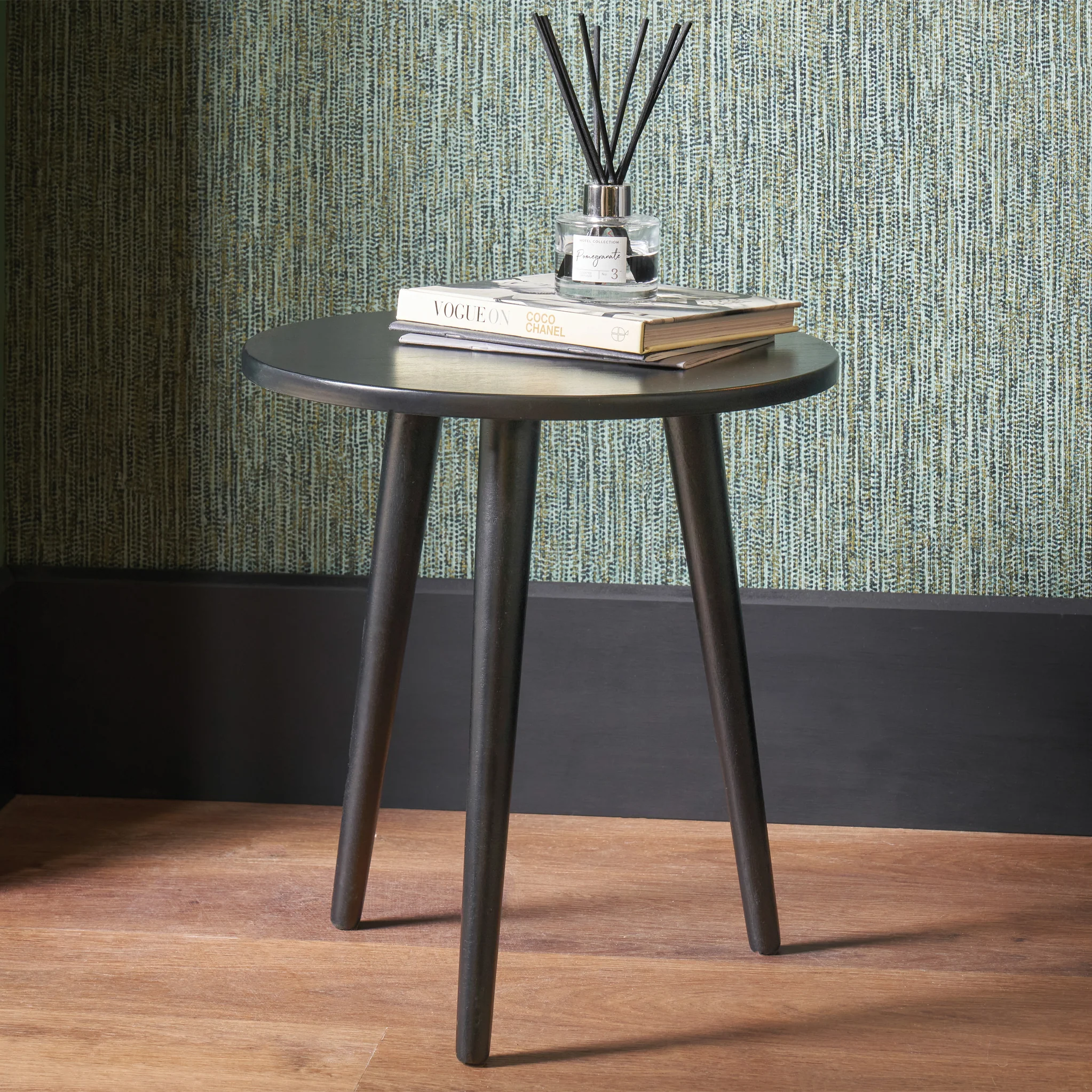 Chelmsford Satin Black Pine Side Table - Image 2