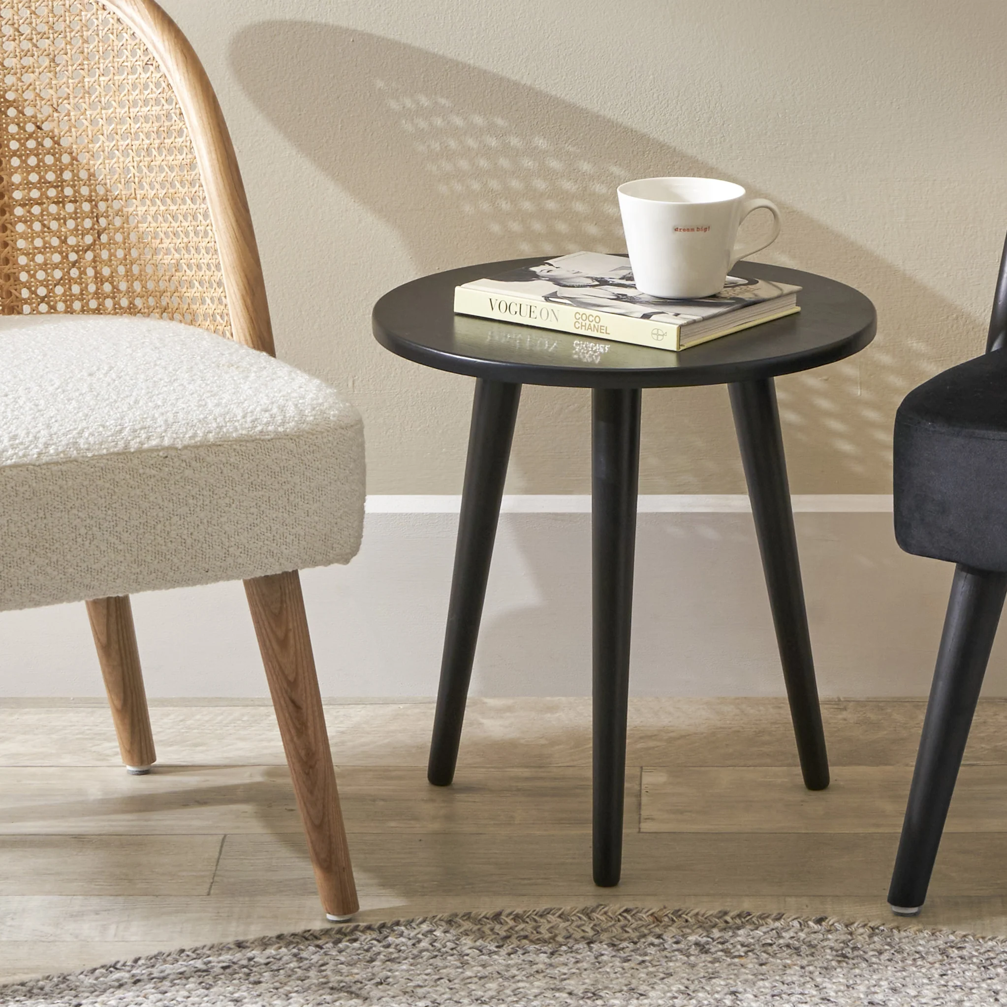 Chelmsford Satin Black Pine Side Table - Image 5