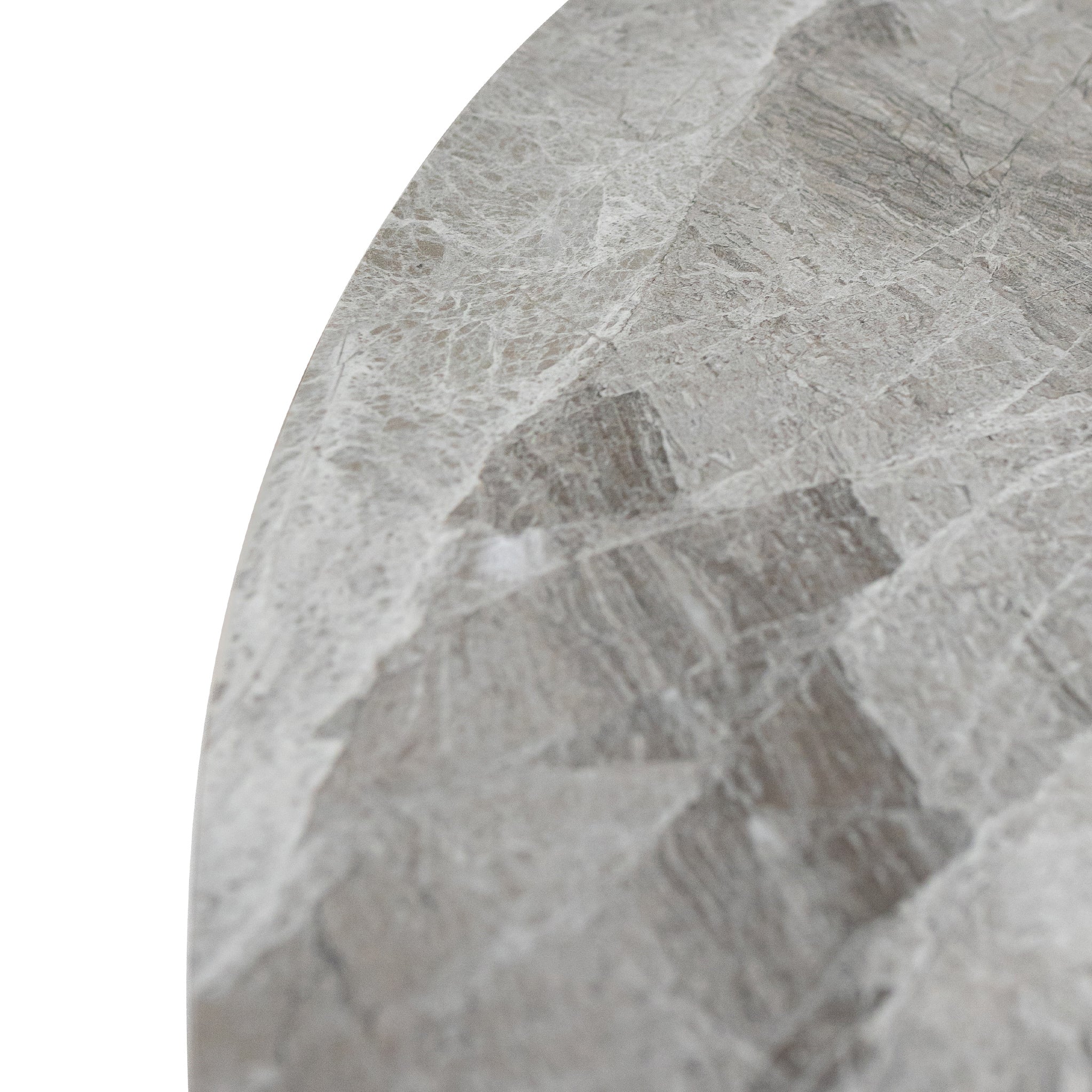 Chelsea Grey 110cm Sintered Stone Round Dining Table - Image 3