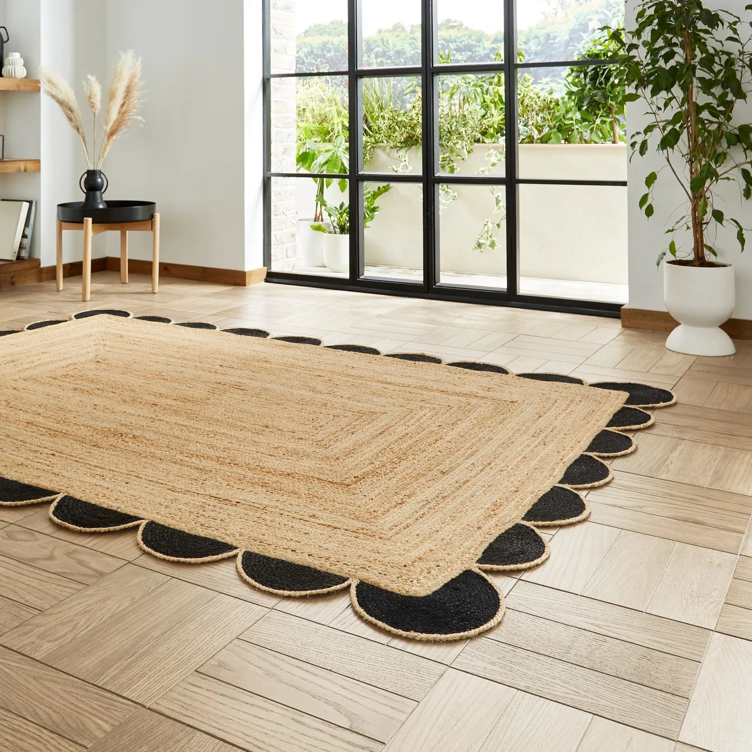 Chesney Jute Scalloped Edge Natural Rug - Image 12